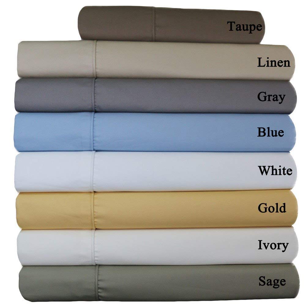 Royal Tradition 650-Thread-Count Cotton Pillowcases Set of 2 for Bedroom Luxury