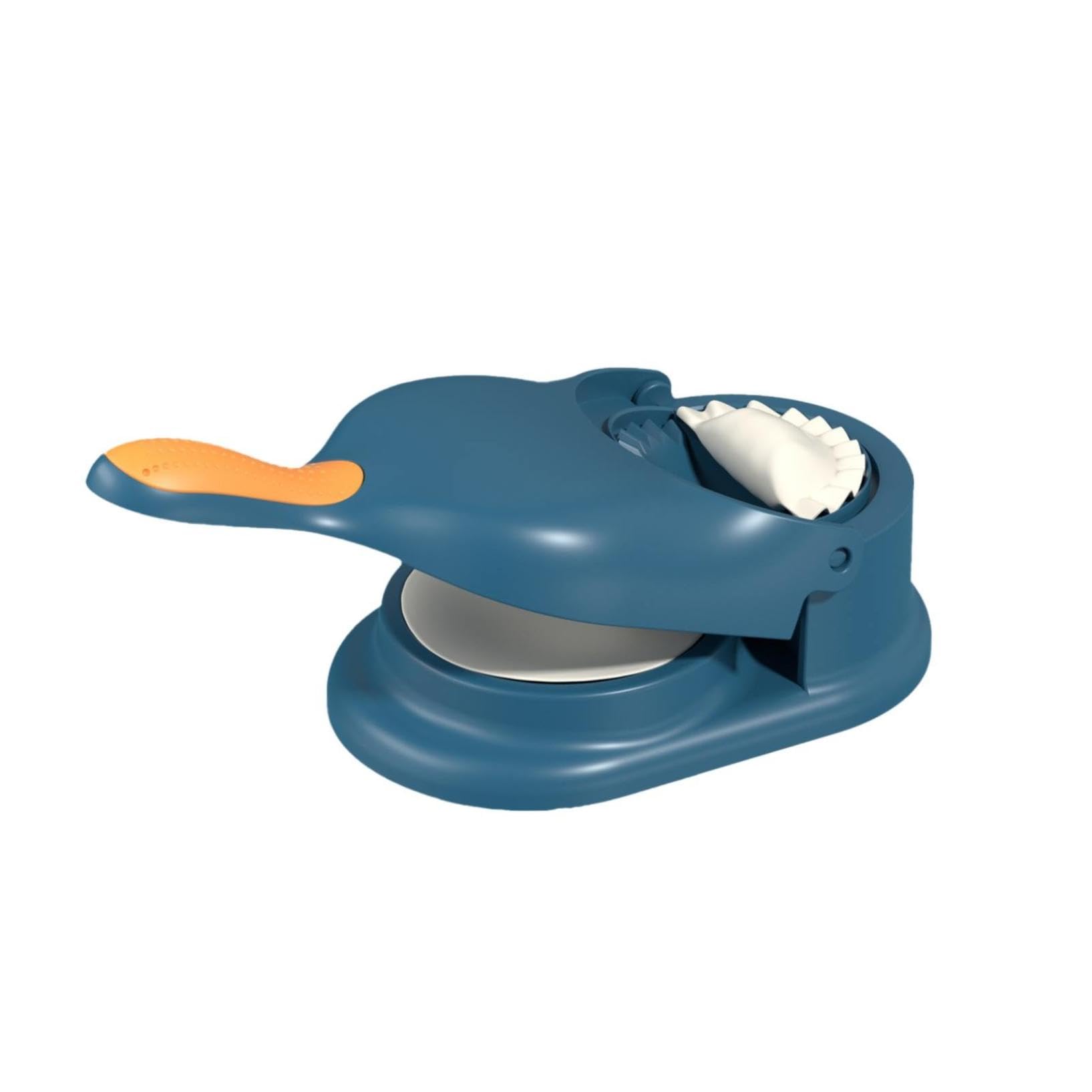 2-in-1 Dumpling Maker Press Mold - Manual Empanada, Ravioli & Pierogi Dough Press - Baking Pastry & Dumpling Skin Wrapper Tool for Homemade Hand Pies (Blue) - Perfect for Family Cooking & Party Snack Preparation