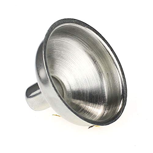 Stainless Steel Mini Kitchen Funnel for Flasks - Durable & Compact Bar Funnel for Liquids, Cocktails, Oils - Perfect for Home, Dining & Bar Use (Silver)