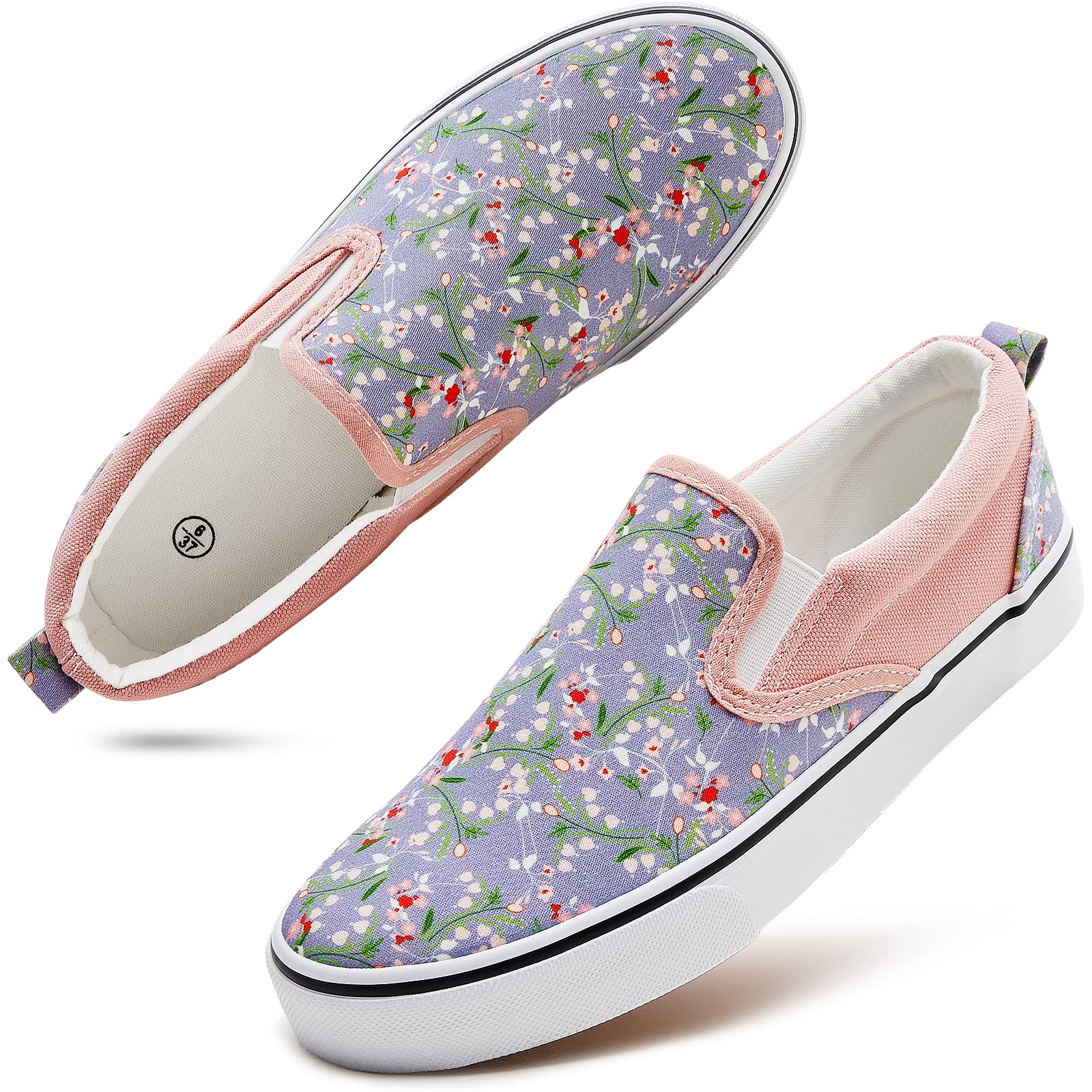 Women's Slip-On Canvas Sneakers - Comfortable Non-Slip Loafers for Casual Wear | Perfect for Walking, Travel & Everyday Outfits