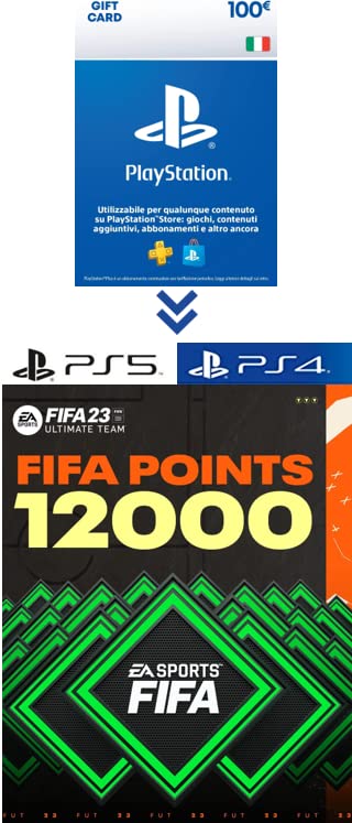 FIFA 23 Ultimate Team 12000 FIFA Points PlayStation Store Gift Card - Digital Download Code for PS4 & PS5 - Perfect for Unlocking Players, Packs & Rewards in FIFA Ultimate Team Mode
