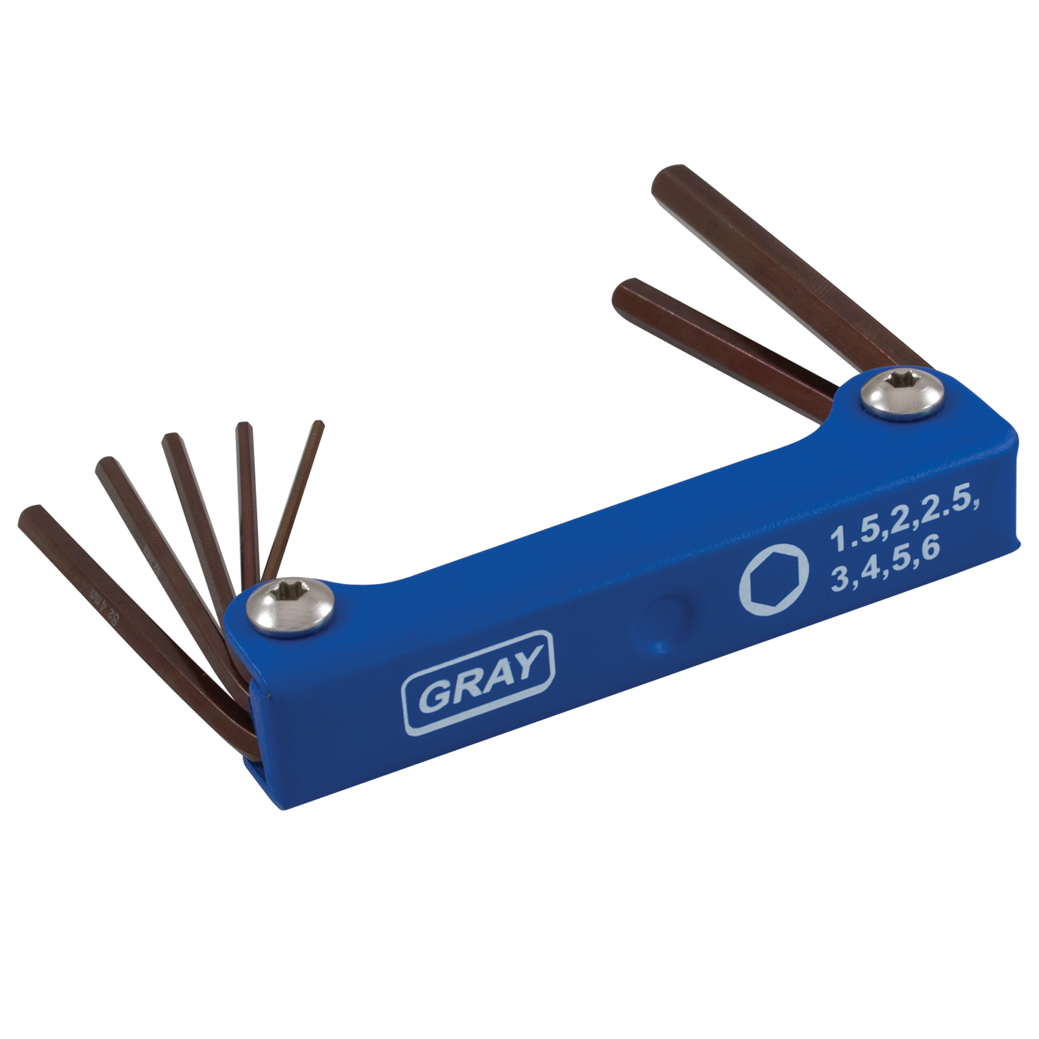 7-Piece Metric Short Folding S2 Hex Key Set - Compact & Durable Allen Wrench Kit for Home Repair, Furniture Assembly, and DIY Projects