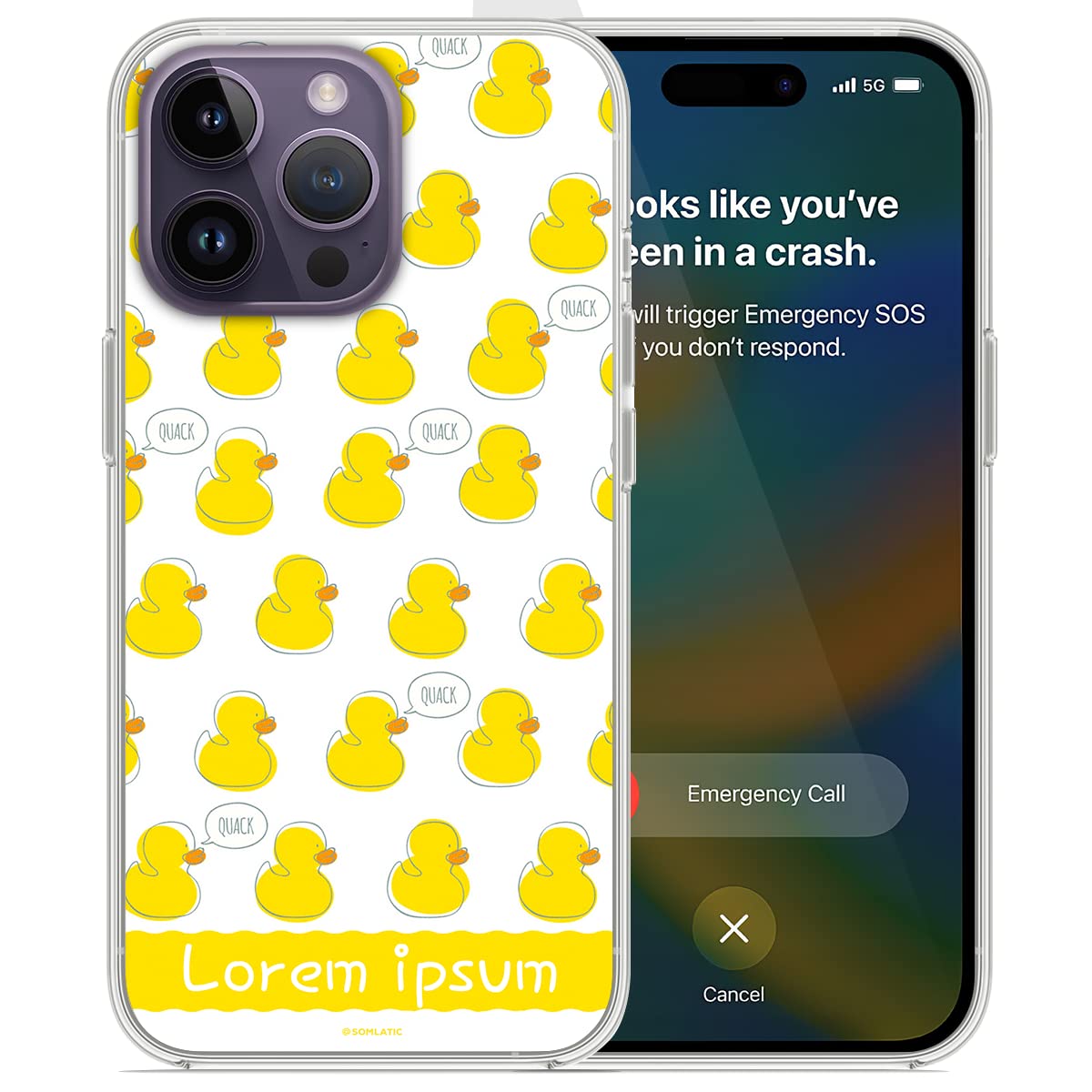 Custom Rubber Duck Phone Case - Funny Cute Protective Cover for iPhone 16/15/14/13/12/11/XR/X/XS/8/7 Plus/Mini/Pro Max - Unique Gift for Men Women Kids - Perfect for Bath Time, Pool Parties & Summer Fun