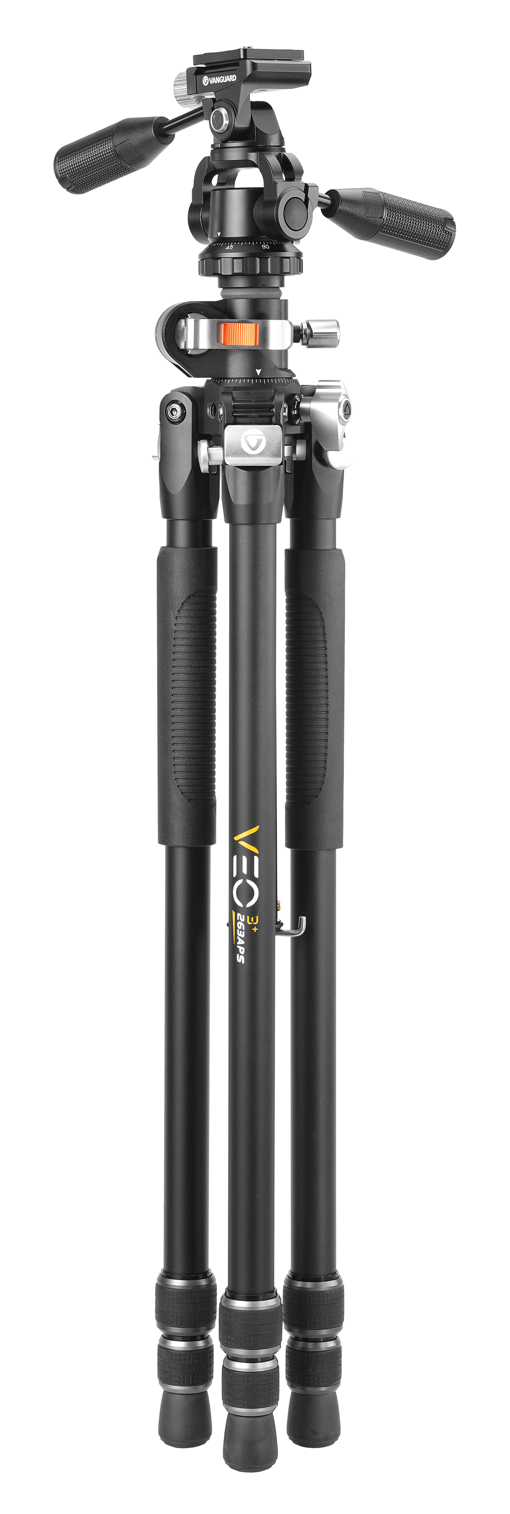 VEO 3+ 263APS Professional Multi-Angle Aluminum Tripod with PH 38S Pan Head - Perfect for Photography, Videography, and Live Streaming