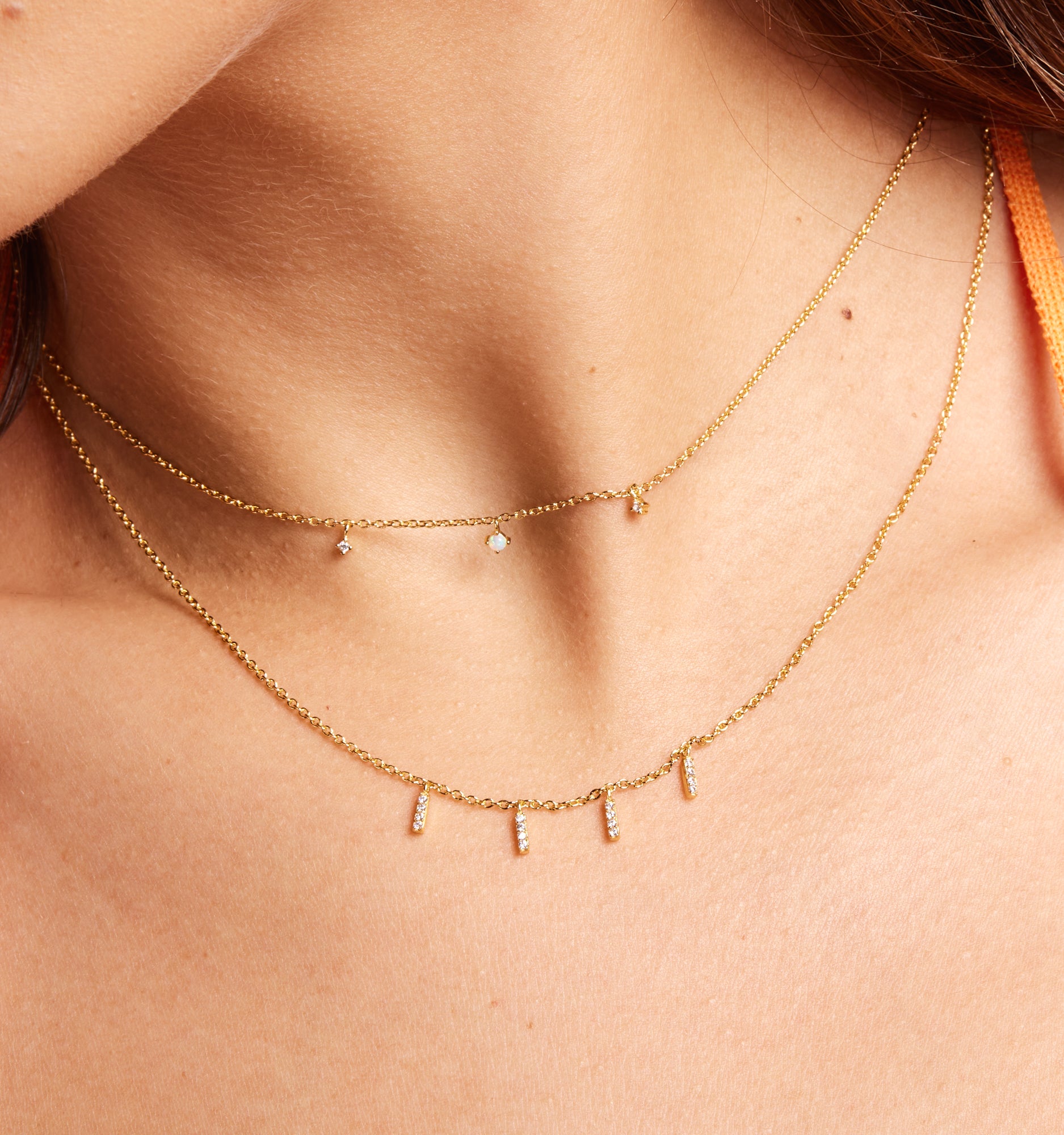 Elegant Dangle Choker Necklace for Women - Trendy Layered Chain Pendant Collar Jewelry - Perfect for Parties, Date Nights & Special Occasions