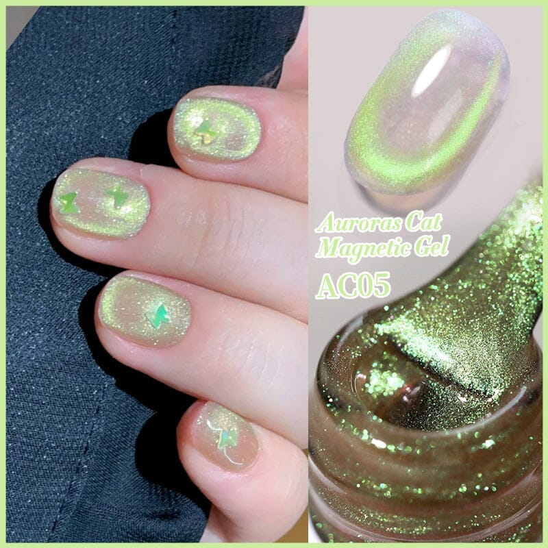 6 Colors Aurora Cat Magnetic Gel Polish Set 10ml - Long Lasting Nail Art Kit for DIY Manicure at Home & Salon Use
