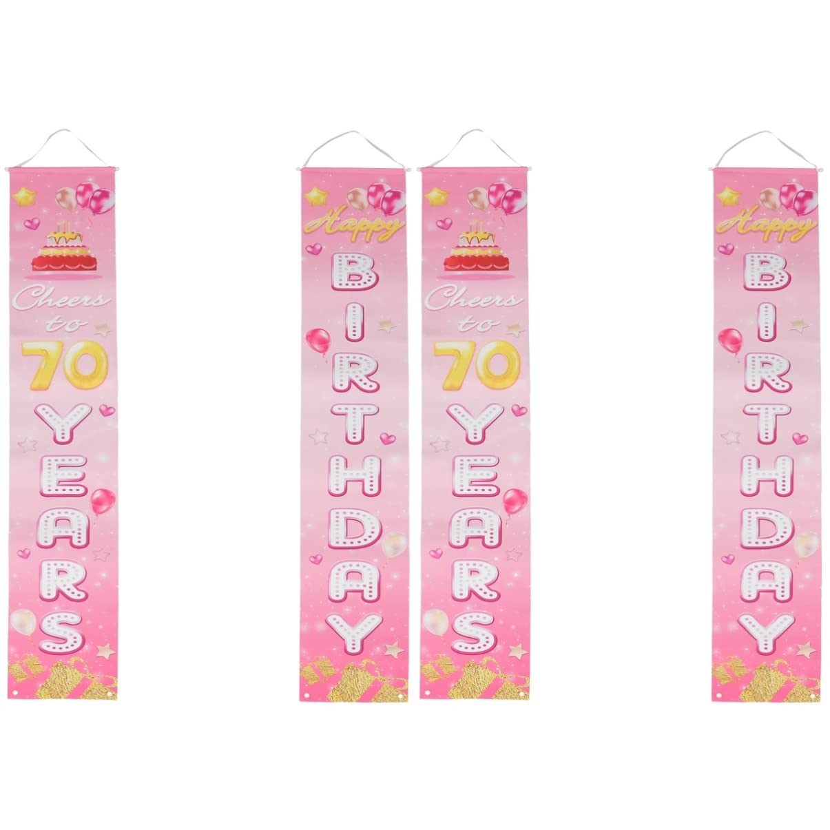 BESTOYARD Happy Birthday Banner with 2 Couplets - 30/40/50 Inch Front Door Decorations for Birthday Parties, Anniversaries & Celebrations | Perfect for Home, Office & Event Decor