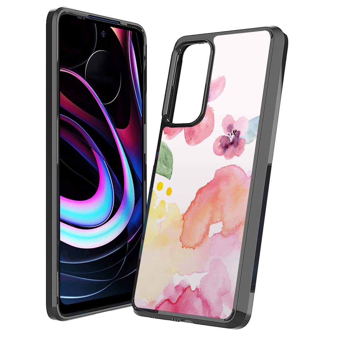 Motorola Edge 5G UW Case - Slim Protective Cover for Men & Women | Watercolor Flower Design | Perfect for Verizon Prepaid Users