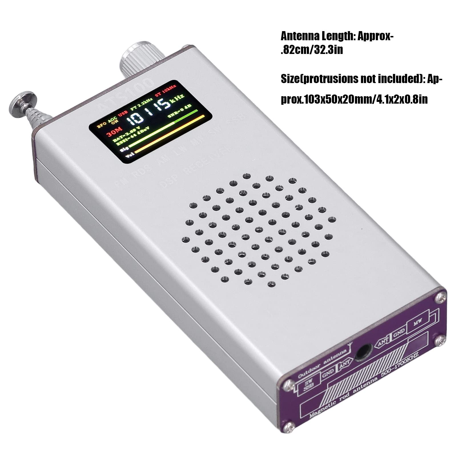 Si4732 Digital Radio Receiver - Long Life FM/AM Receiver with RDS, Stereo Sound - Perfect for Home, Office, and Outdoor Use