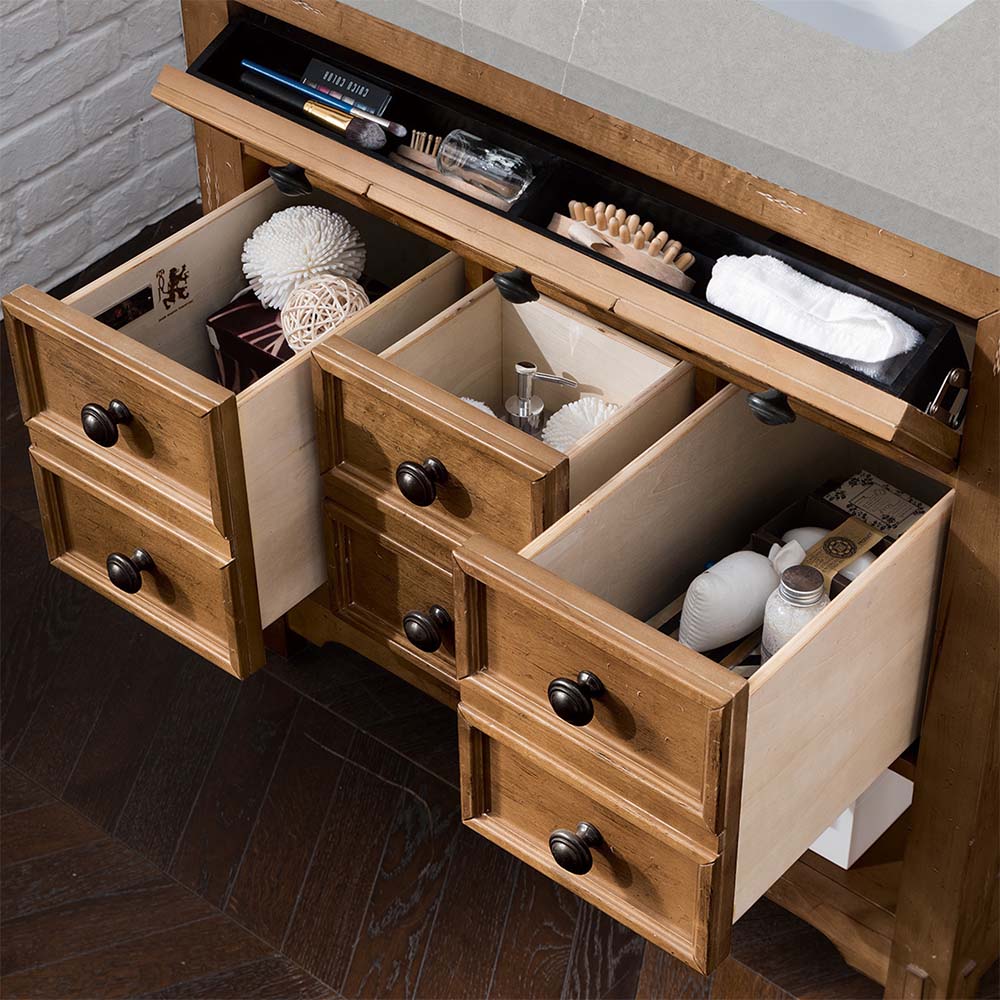 James Martin Vanities Malibu Collection 36-Inch Single Bathroom Vanity in Honey Alder with Countertop Options - Perfect for Modern Bathroom Remodeling and Home Renovation Projects