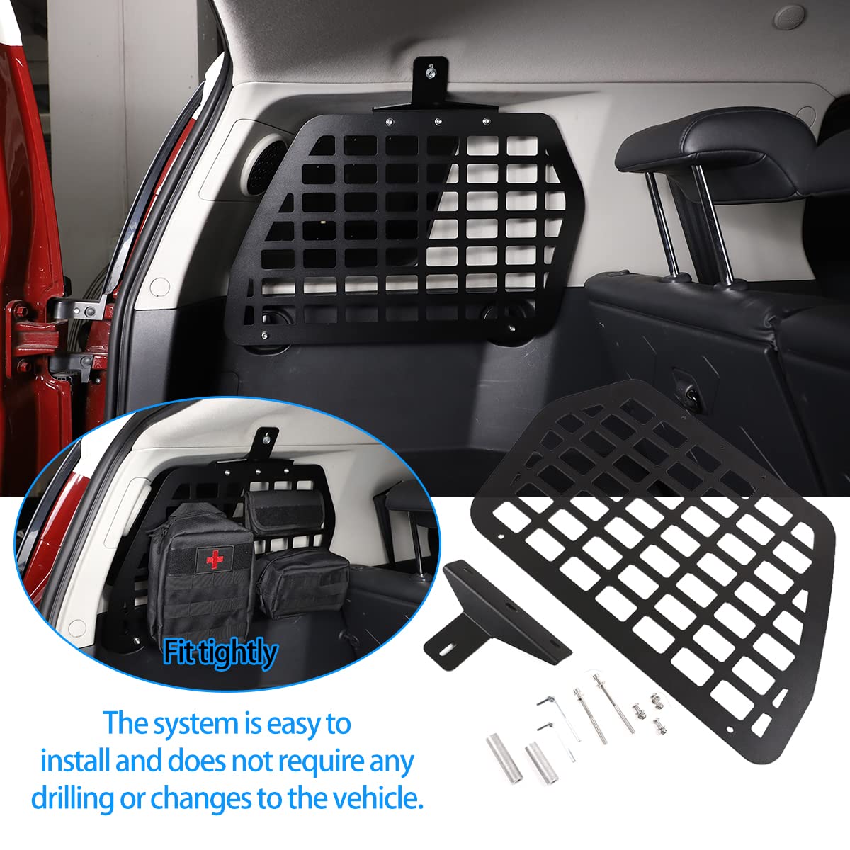 HappyHorse Trunk Organizer for Toyota FJ Cruiser 2007-2021 - Left Side Storage Compartment Box for Car Accessories & Sundries | Perfect for Road Trips & Outdoor Adventures