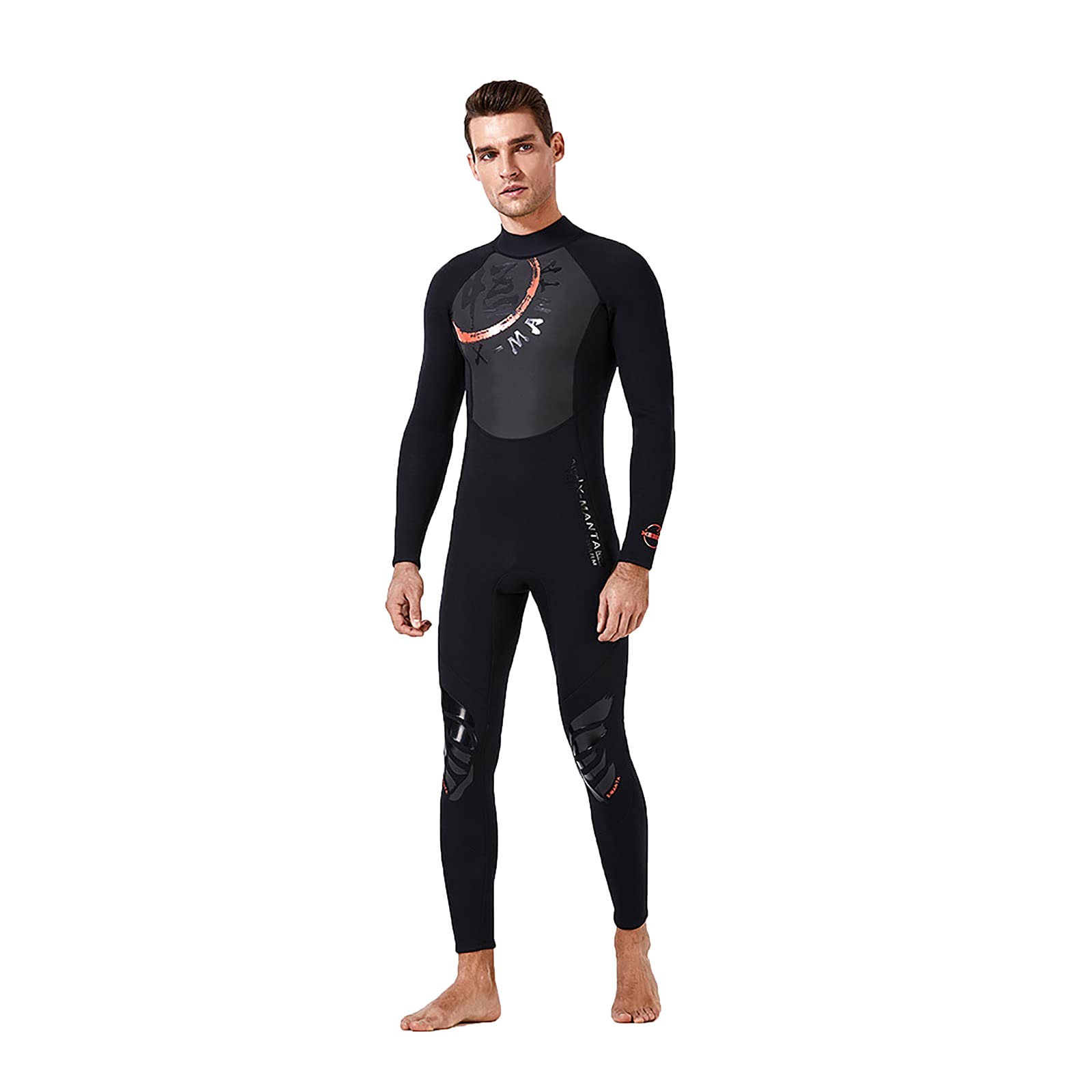 Premium 1.5mm Neoprene Full Body Wetsuit for Women - Long Sleeve Scuba Diving Suit with Fashion Print & Back Zipper - One Piece Swimwear for Diving, Surfing & Water Sports - Perfect for Ocean Adventures, Snorkeling & Beach Activities - Black