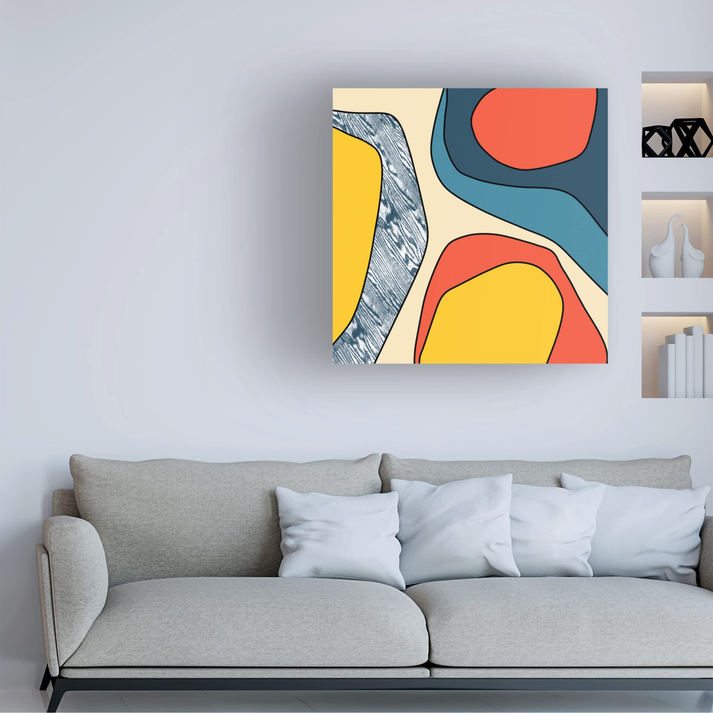 Trademark Fine Art 'Wood' Canvas Art by Trish Sierer - Nature Inspired Wall Decor for Living Room, Bedroom & Office