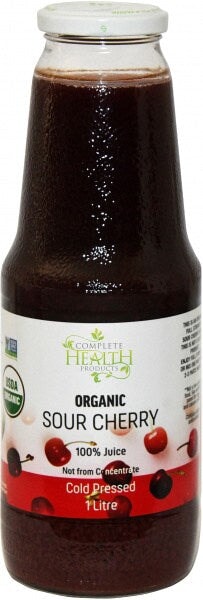 Organic 100% Sour Cherry Juice - Pure, Natural & Antioxidant-Rich Health Drink for Immune Support, Heart Health & Better Sleep | Great for Smoothies, Cocktails & Wellness Shots