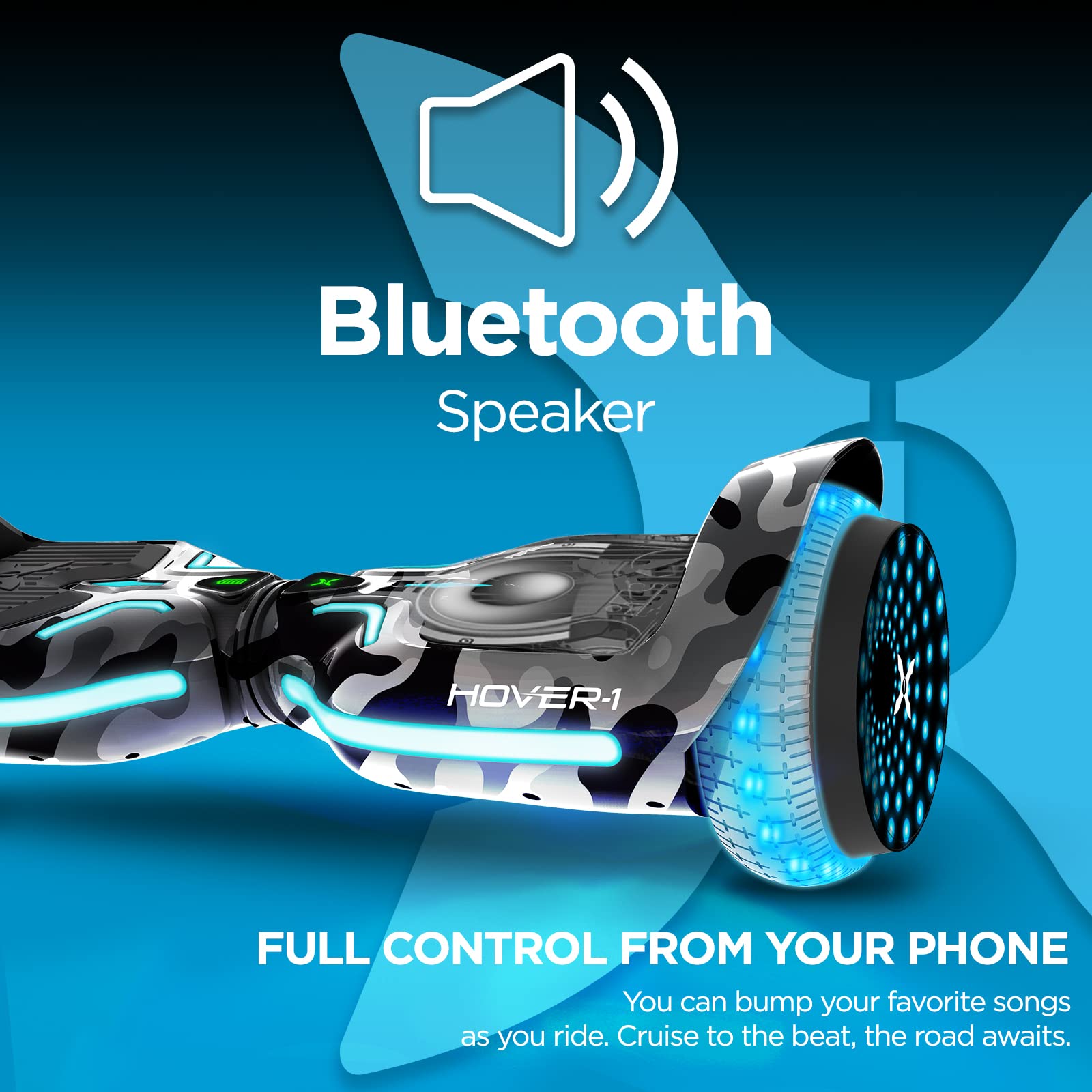 Hover-1 H1-100 Self-Balancing Electric Scooter with Infinity LED Wheel Lights - Perfect for Commuting, Campus Travel & Outdoor Fun