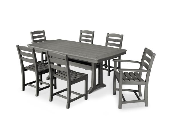 Polywood 7-Piece La Casa Outdoor Dining Set - Durable & Weather-Resistant Patio Furniture for Backyard, Garden, Poolside or Deck Dining