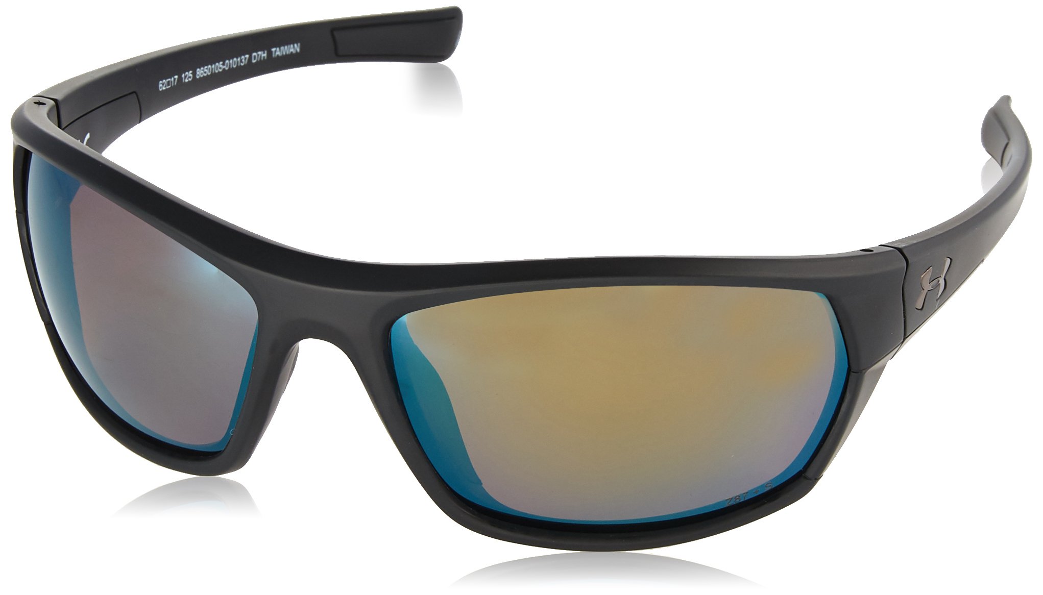 Under Armour Powerbrake Wrap Sunglasses - Rectangular Frame Sports Sunglasses for Running, Cycling & Outdoor Activities - UV Protection & Anti-Slip Design
