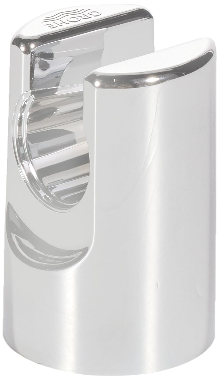 Grohe 28622000 Wall Mount Hand Shower Holder - Chrome Finish, Adjustable Angle, Universal Fit for Bathroom & Shower - Perfect for Spa-Like Experience & Easy Handheld Shower Use