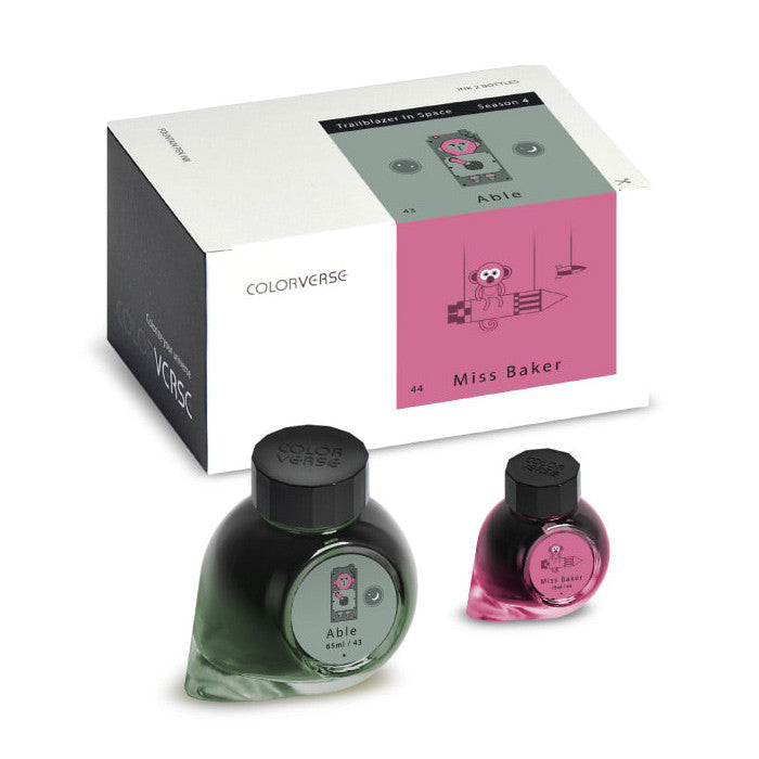 Colorverse Trailblazer Fountain Pen Ink Set - 65ml + 15ml Bottles for Writing, Calligraphy & Journaling - Space Themed Ink Collection for Artists & Pen Enthusiasts