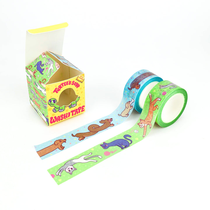 Long Pets Washi Tape - Decorative Japanese Paper Tape for Scrapbooking, Journaling & DIY Crafts | Perfect for Bullet Journals, Gift Wrapping & Home Decor