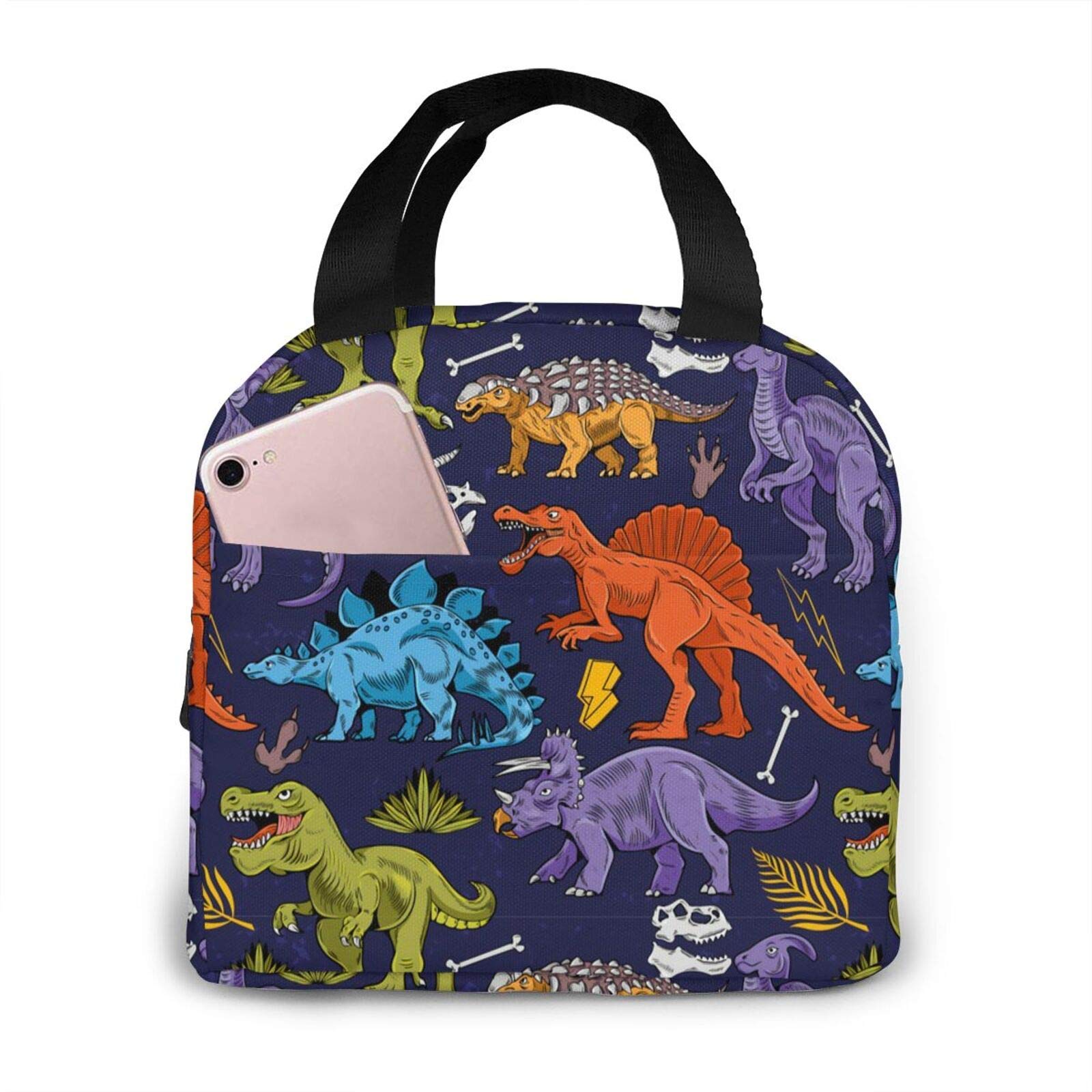 Dinosaur Lunch Box for Kids - Reusable, Leakproof & Insulated Lunch Bag for School, Work, Travel | Cute Dinosaur Lunch Box for Women & Girls | Perfect for School, Office, Picnic, Beach & Outdoor Activities