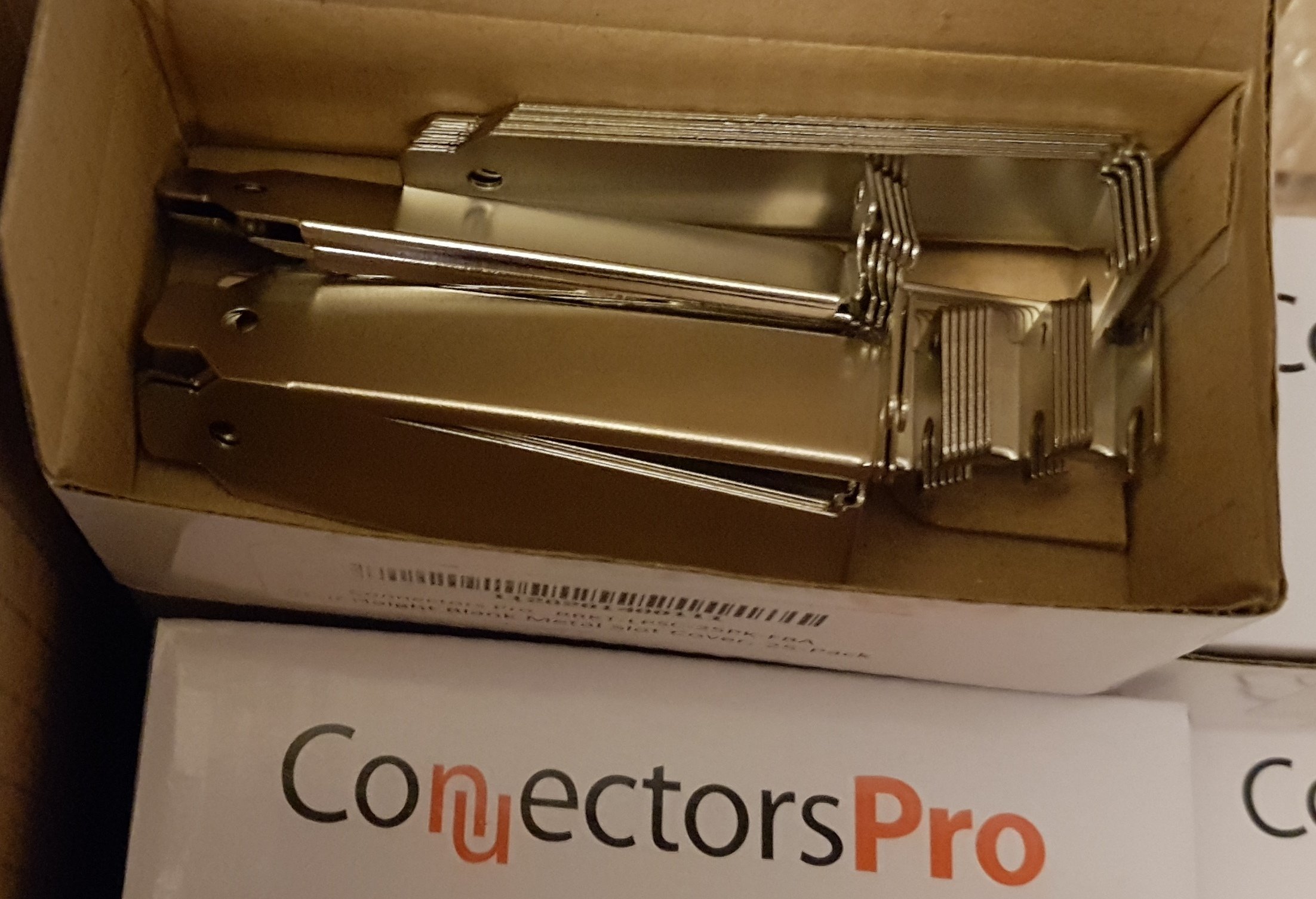 Connectors Pro - 25-Pack PC Computer Low Profile Back Expansion Slot Cover, L Blank Stainless Steel Bracket for PC Builds and Upgrades