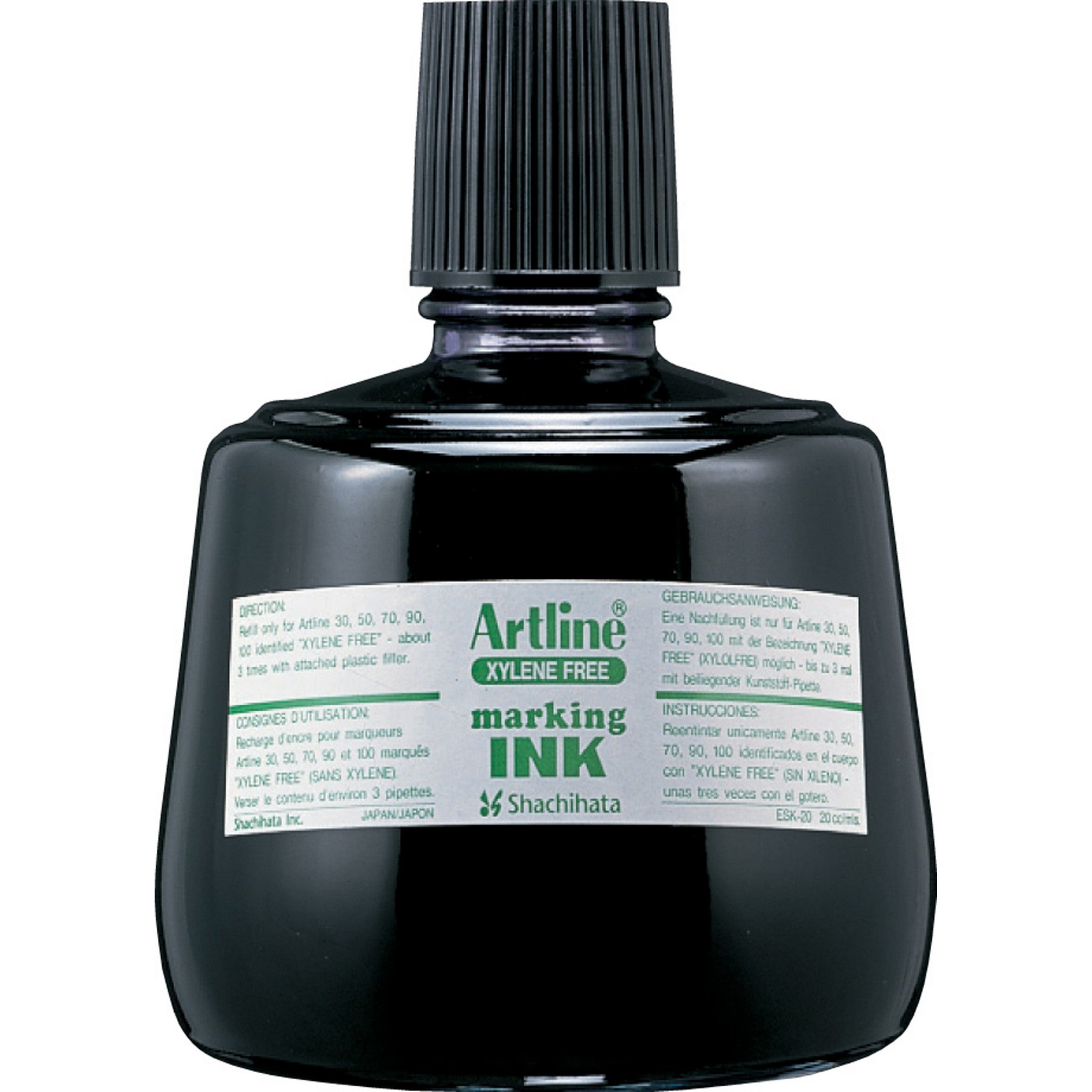 Artline ESK 3 Permanent Marker Refill Ink 330cc, Black - Ideal for Office, School, and Industrial Use - Long-lasting Ink for Marking on Various Surfaces