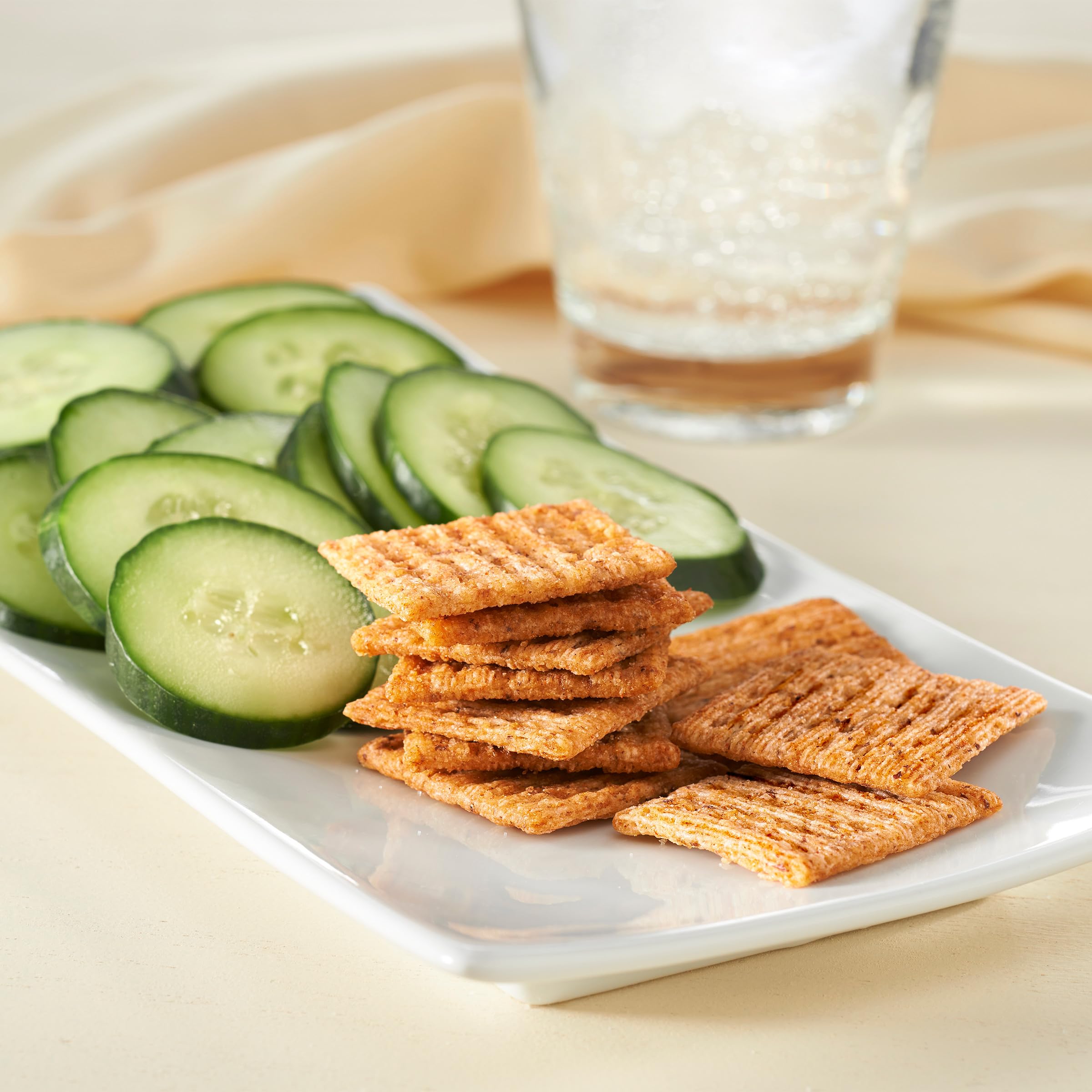 Triscuit Reduced Fat Whole Grain Wheat Crackers | Vegan, Gluten-Free Snacks for Lunch & On-the-Go | Family Size 11.5 oz Pack | Perfect for Office, School & Picnics