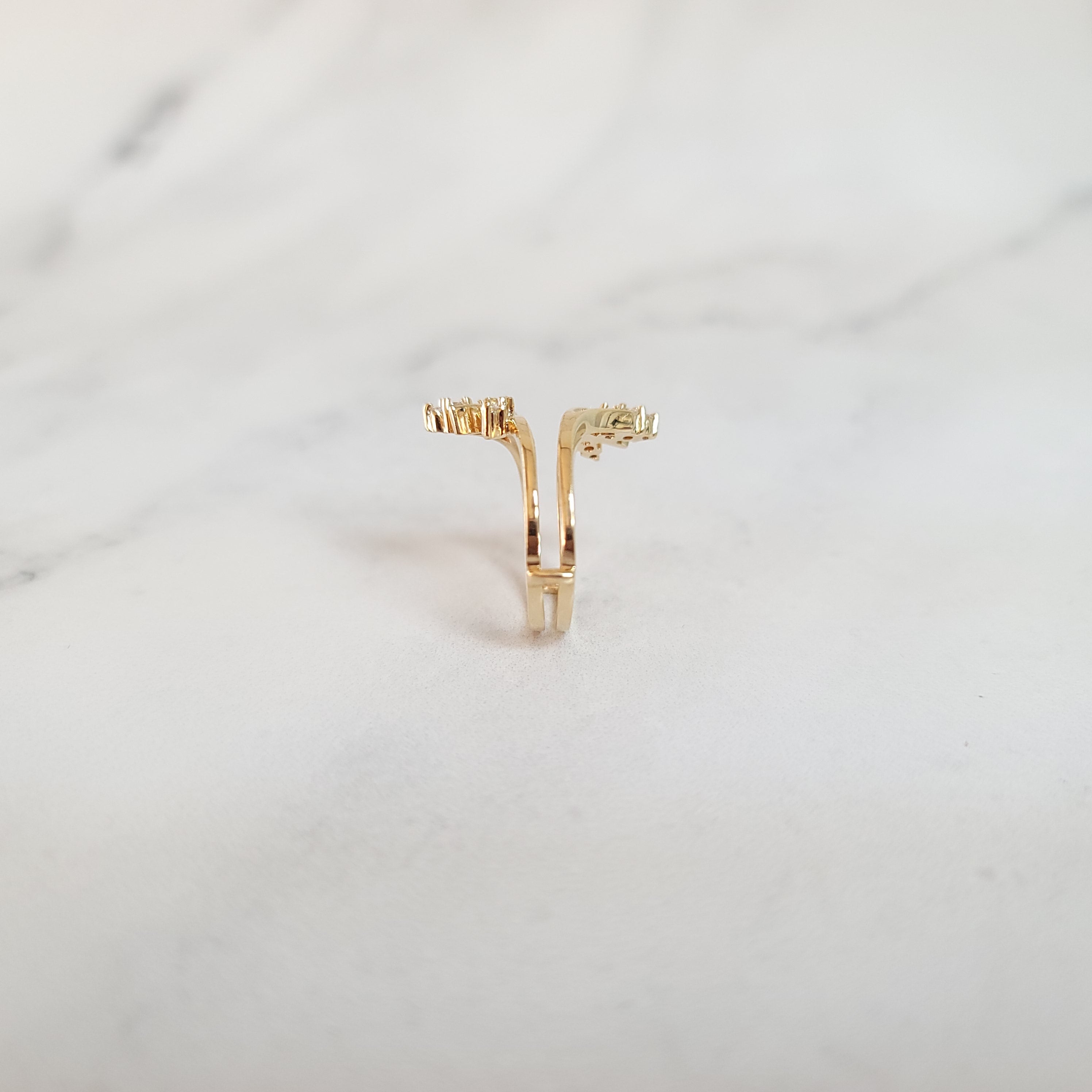 1/3 Carat Leaf Design Diamond Ring Enhancer - Perfect for Bridal, Wedding Bands & Stacking Rings