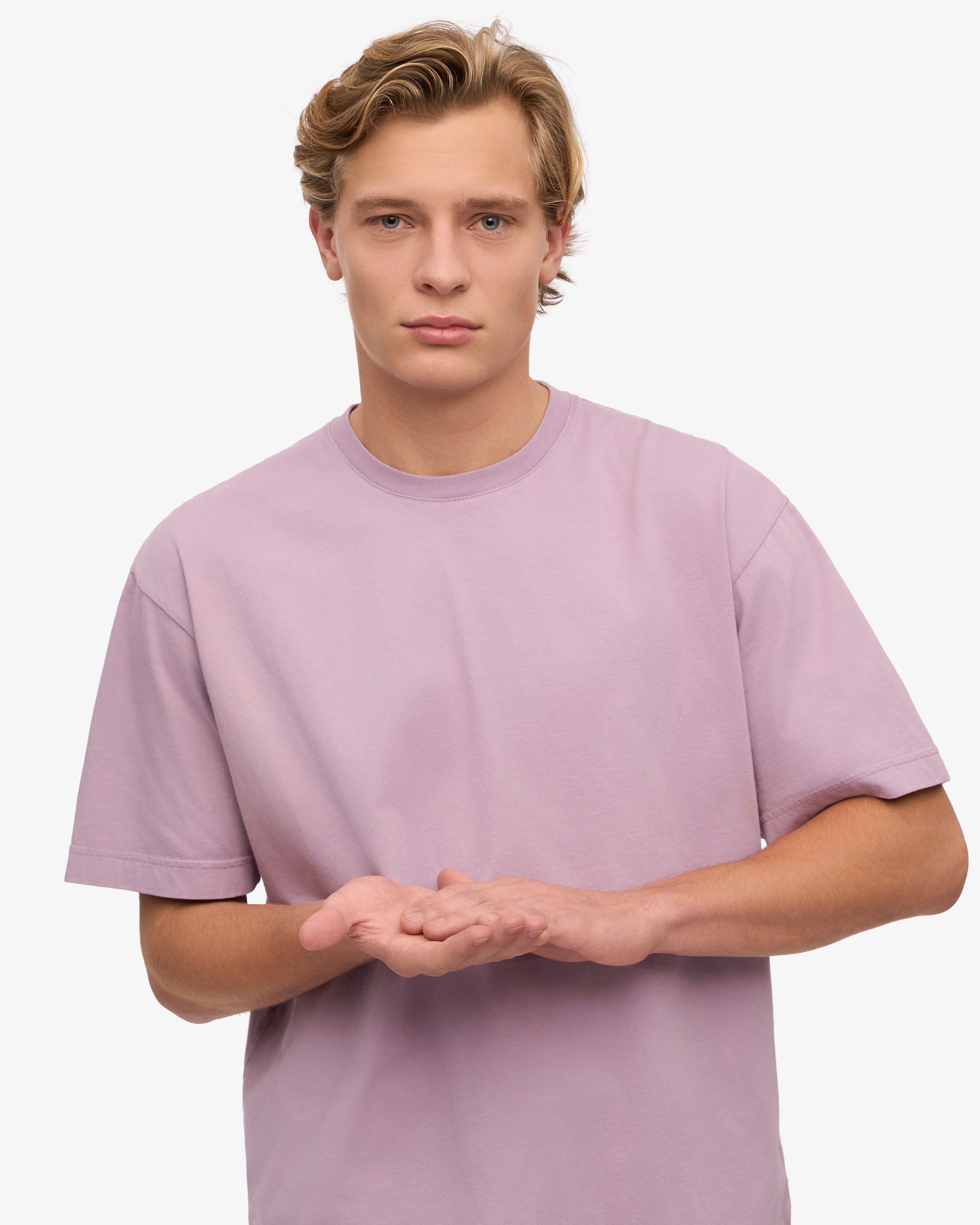 Organic Oversized T-Shirt for Women - Soft & Comfortable Pearly Purple Cotton Tee - Perfect for Casual Wear, Lounge & Everyday Outfits