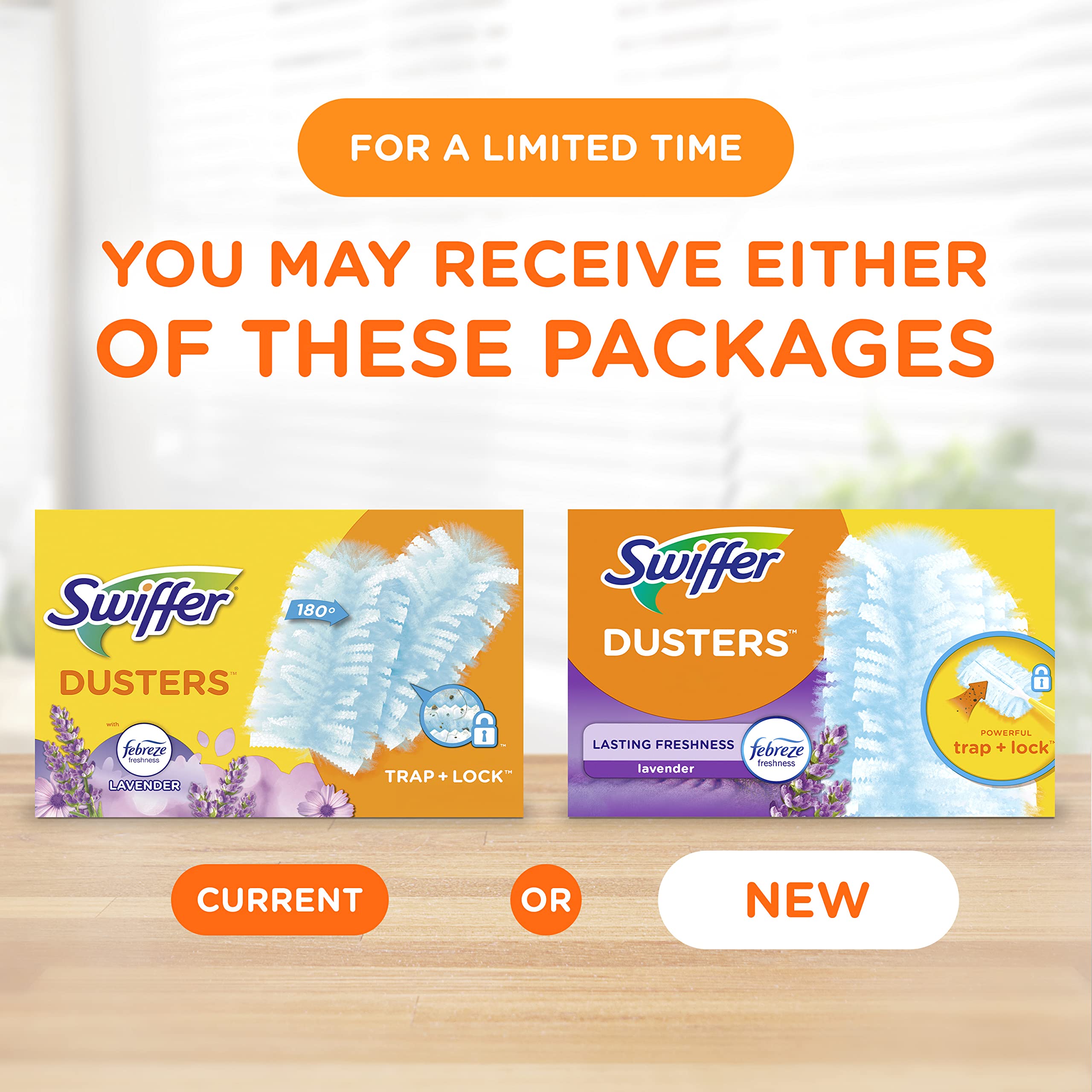 Swiffer Dusters Refill - 18ct Feather & Microfiber Cleaning Pads for Furniture, Blinds, Ceiling Fans | Allergen-Reducing Disposable Dusting Alternative with Lavender Scent | Perfect for Home, Office & Pet Hair Removal