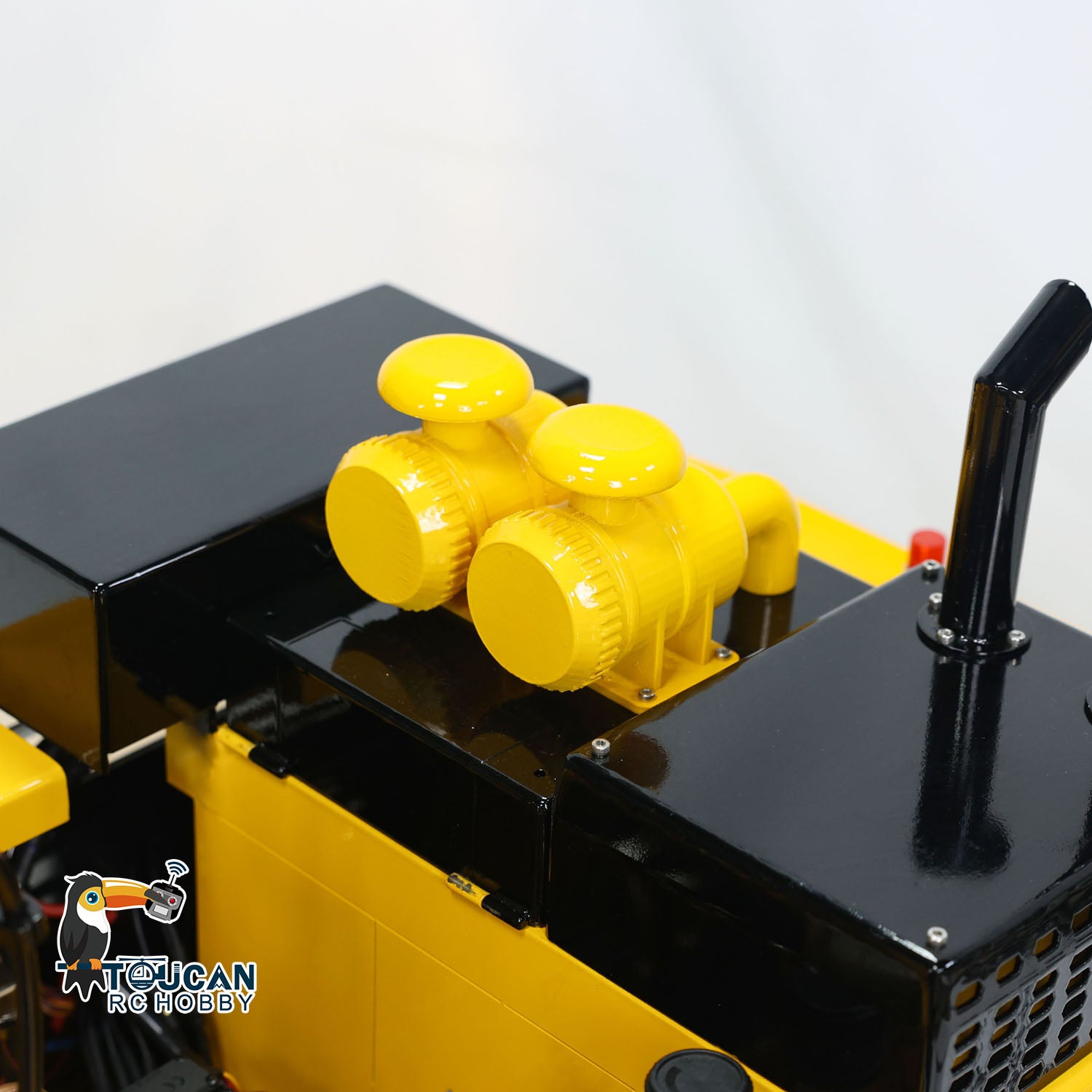 1/8 Scale PC1250 RC Hydraulic Excavator - Metal Heavy Duty Construction Vehicle Toy with Assembled & Painted Light System - Perfect for Construction Enthusiasts, Collectors & RC Hobbyists - Great for Display, Play & Construction Simulation