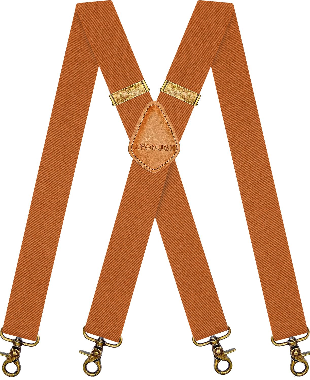 Vintage Suspenders for Men - Heavy Duty 4 Snap Hooks Adjustable X-Back Suspenders - Perfect for Formal Wear, Business Attire & Vintage Outfits