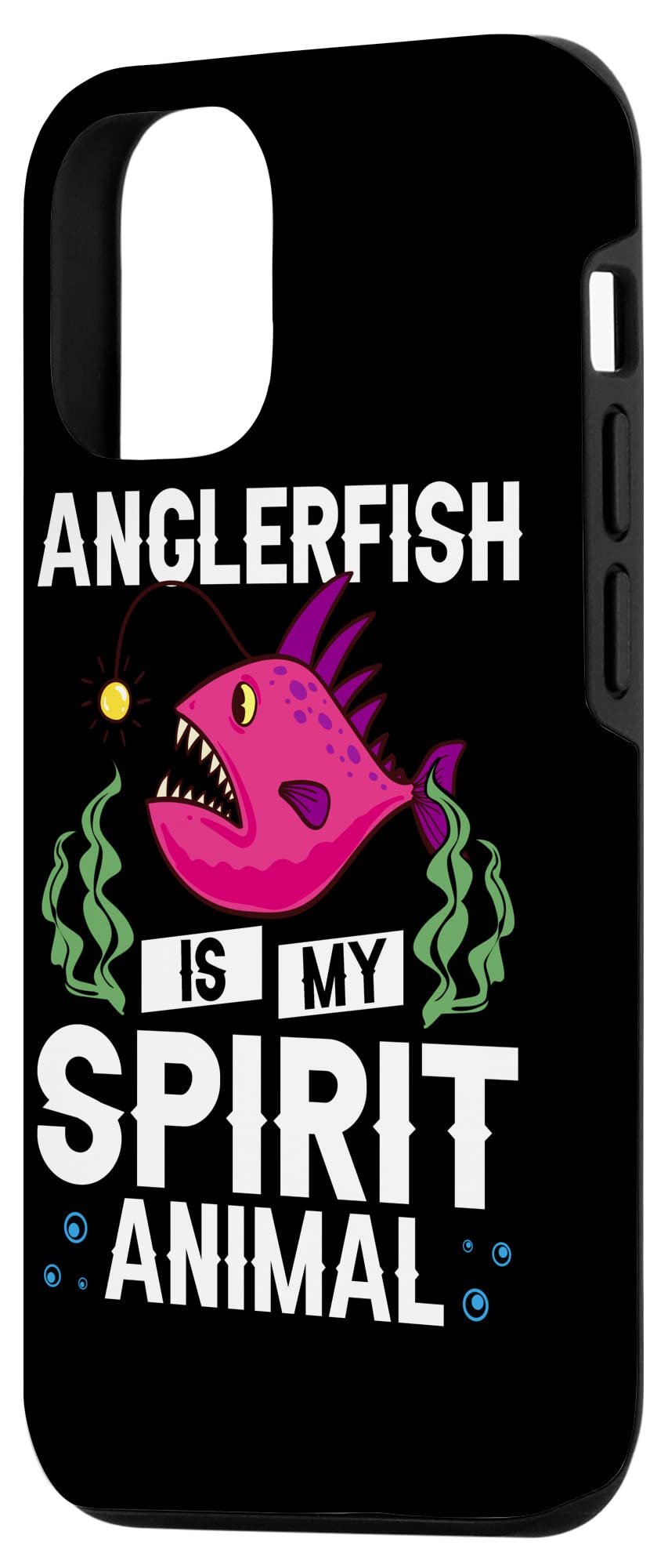 iPhone 12/12 Pro Case - Unique Anglerfish Deep Sea Skeleton Design, Shockproof Protective Cover for iPhone 12/12 Pro - Perfect for Ocean Lovers, Halloween & Unique Style Enthusiasts