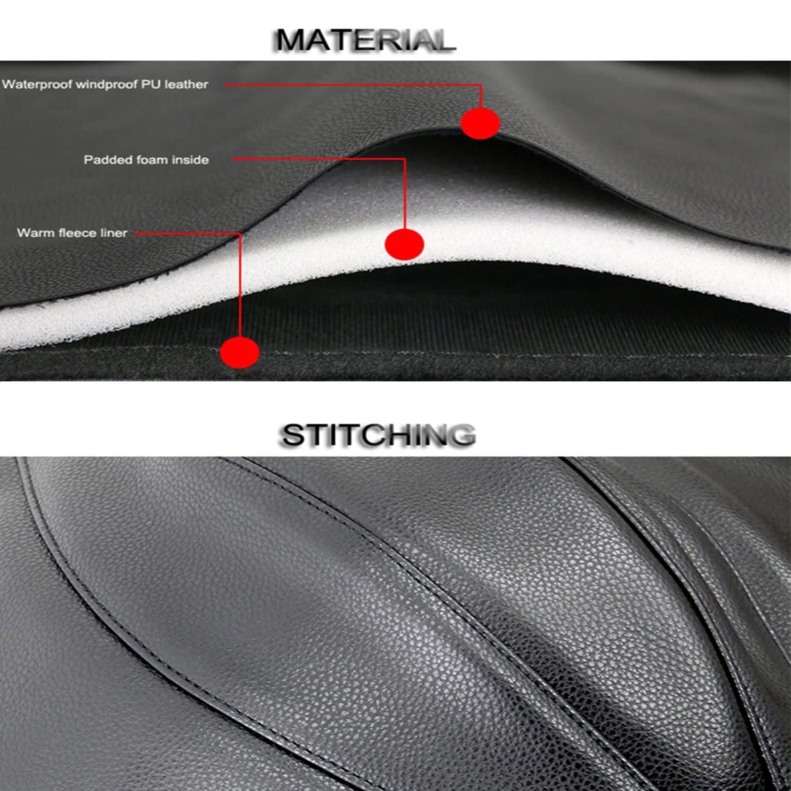 Heated Motorcycle Knee Pads - Windproof Winter Leg Warmers for Biking & Riding