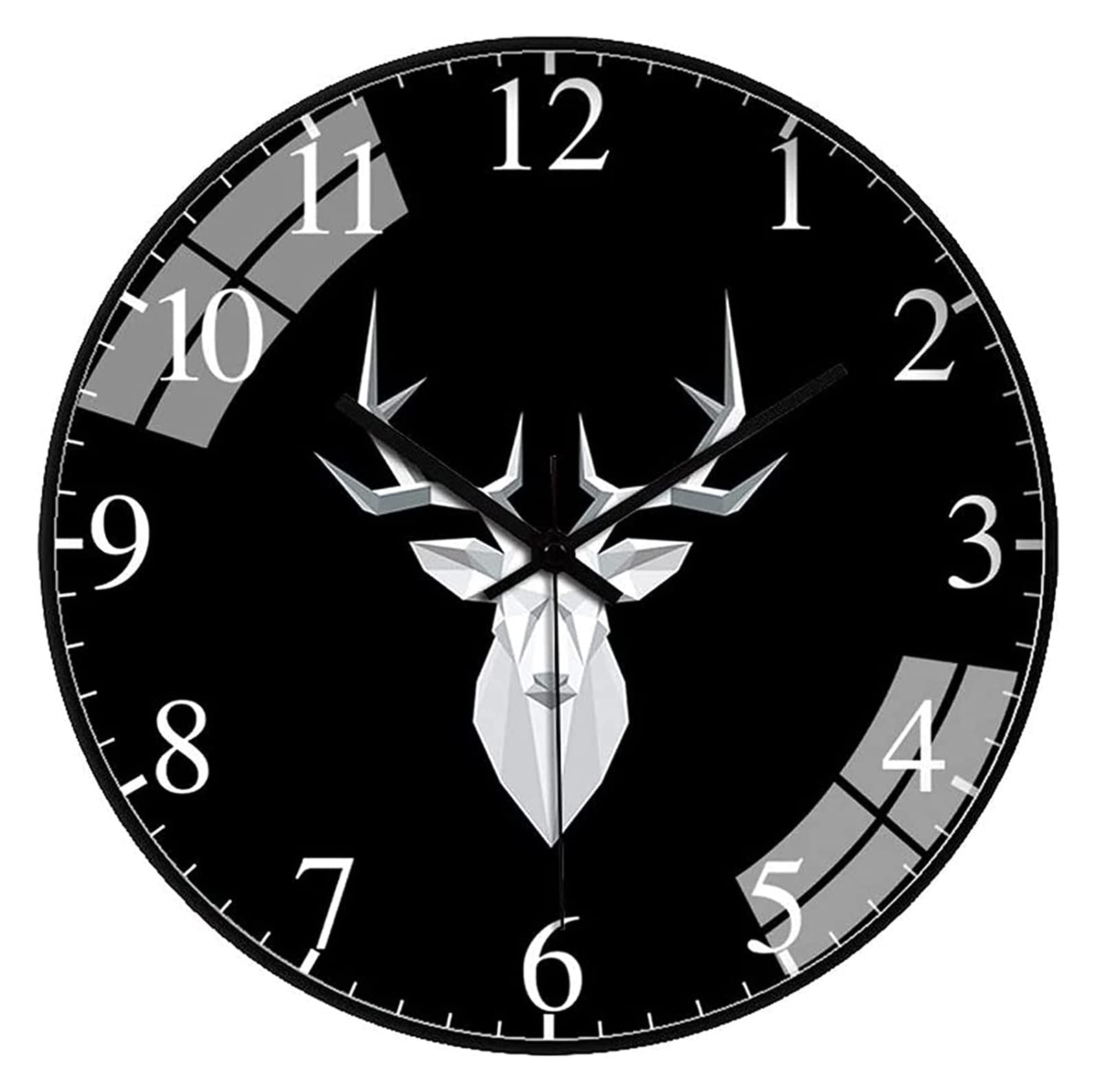 10 Inch Silent Modern Wall Clock - 25cm Glass Panel Decorative Clock for Kitchen, Living Room, Bedroom, Bathroom & Office - Perfect for Home Decor, Office Spaces and Gift Giving (Color: A)