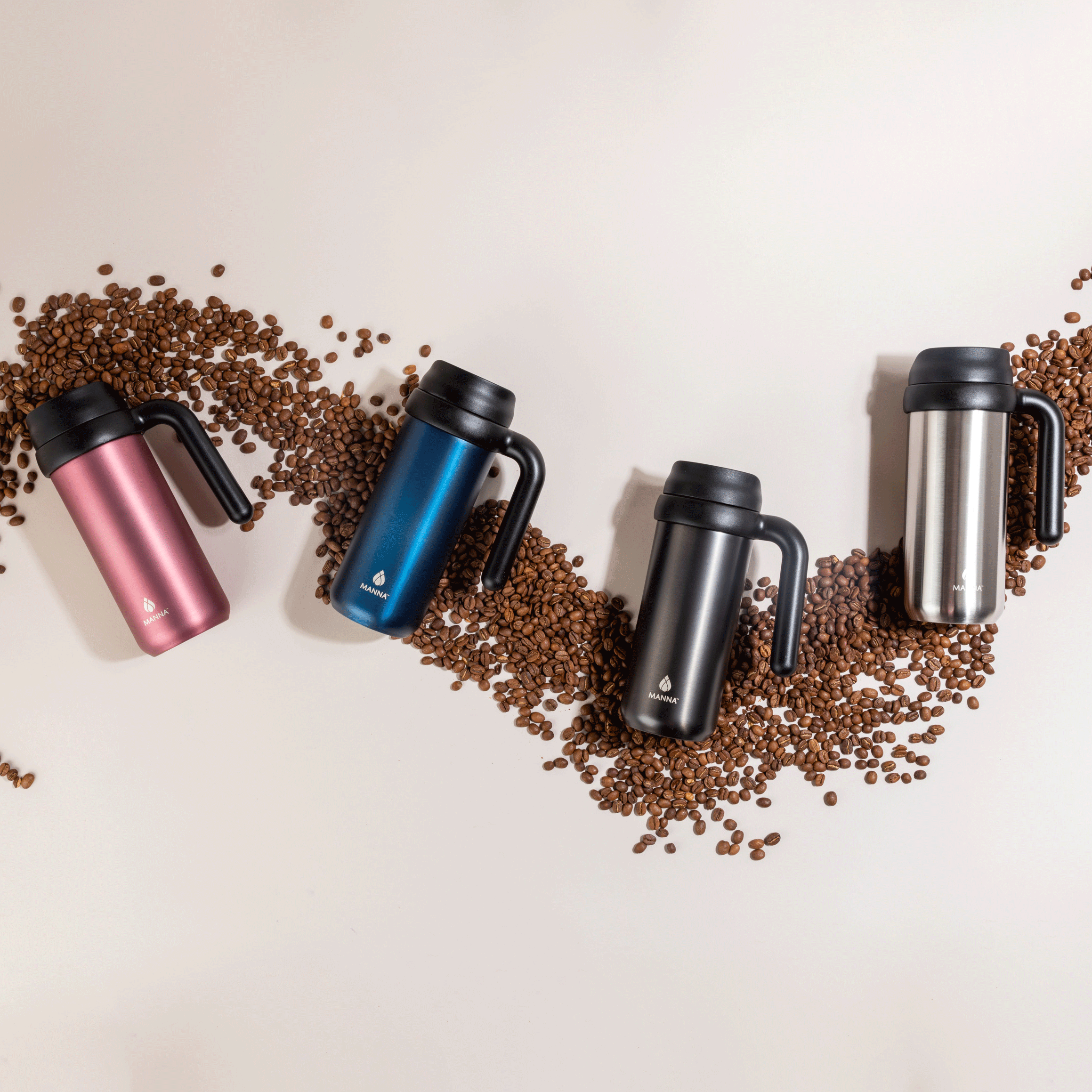16 oz Insulated Mocha Travel Mug - Leak Proof Coffee Thermos for Commuting, Camping & Outdoor Adventures