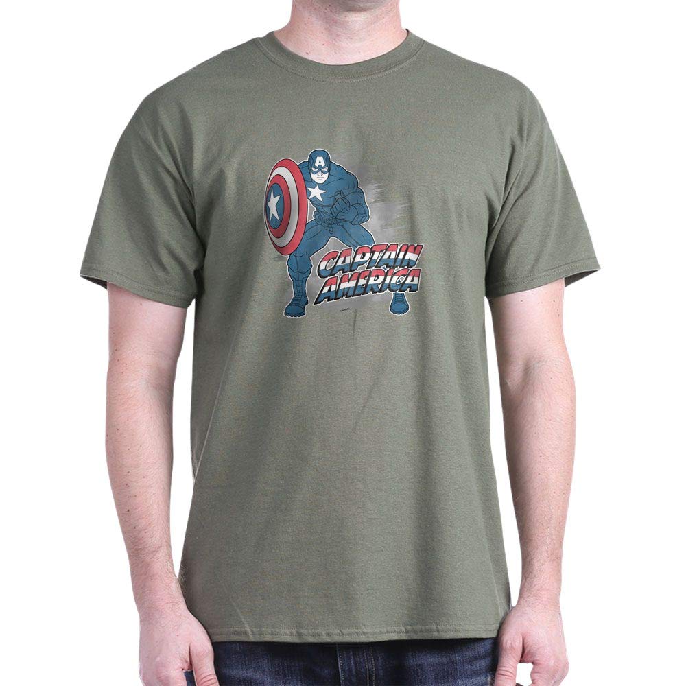 Vintage Captain America Graphic T-Shirt - Dark Heather - Superhero Marvel Comics Tee for Men & Women | Casual Wear, Cosplay, Gift Idea