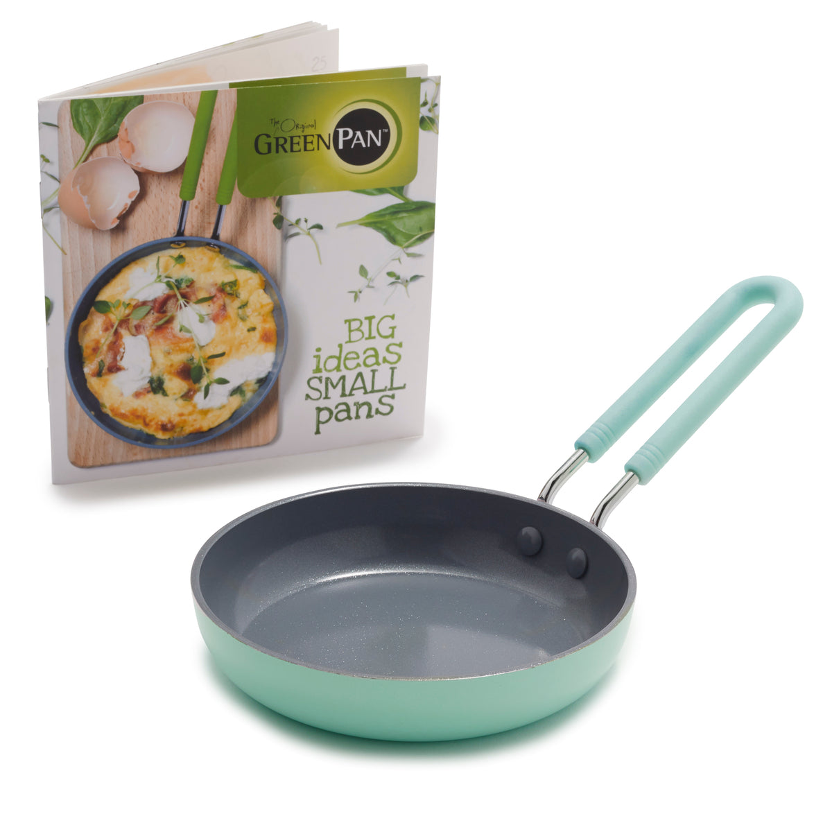Mini Ceramic Nonstick 5-Inch Frypan - Mint Green Non-Toxic Cookware for Eggs, Pancakes & Small Meals | Perfect for Dorms, RVs & Small Kitchens