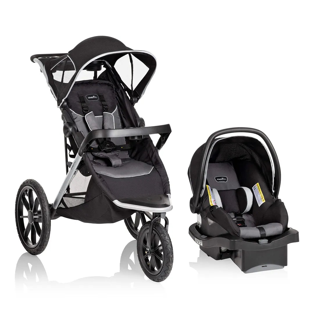 Victory Plus 3-in-1 Travel System & Jogging Stroller - Lightweight, All-Terrain Baby Stroller with Car Seat (Grey) | Perfect for City Walks, Outdoor Adventures & Daily Errands