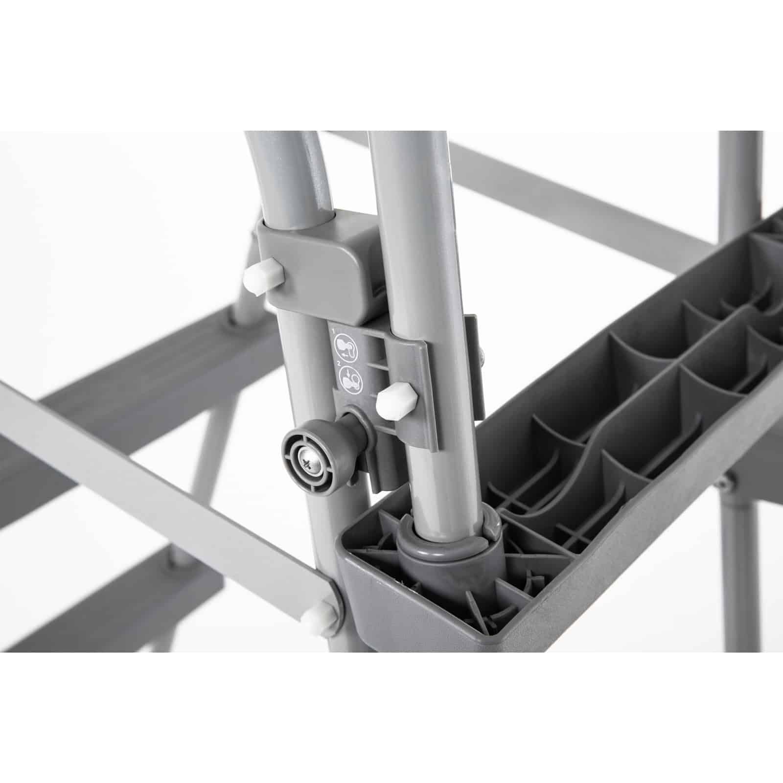 Bestway BW58330-21 Flowclear 42’’ Grey Metal Above Ground Pool Ladder, 107 cm - Durable and Safe for Family Swimming Pools