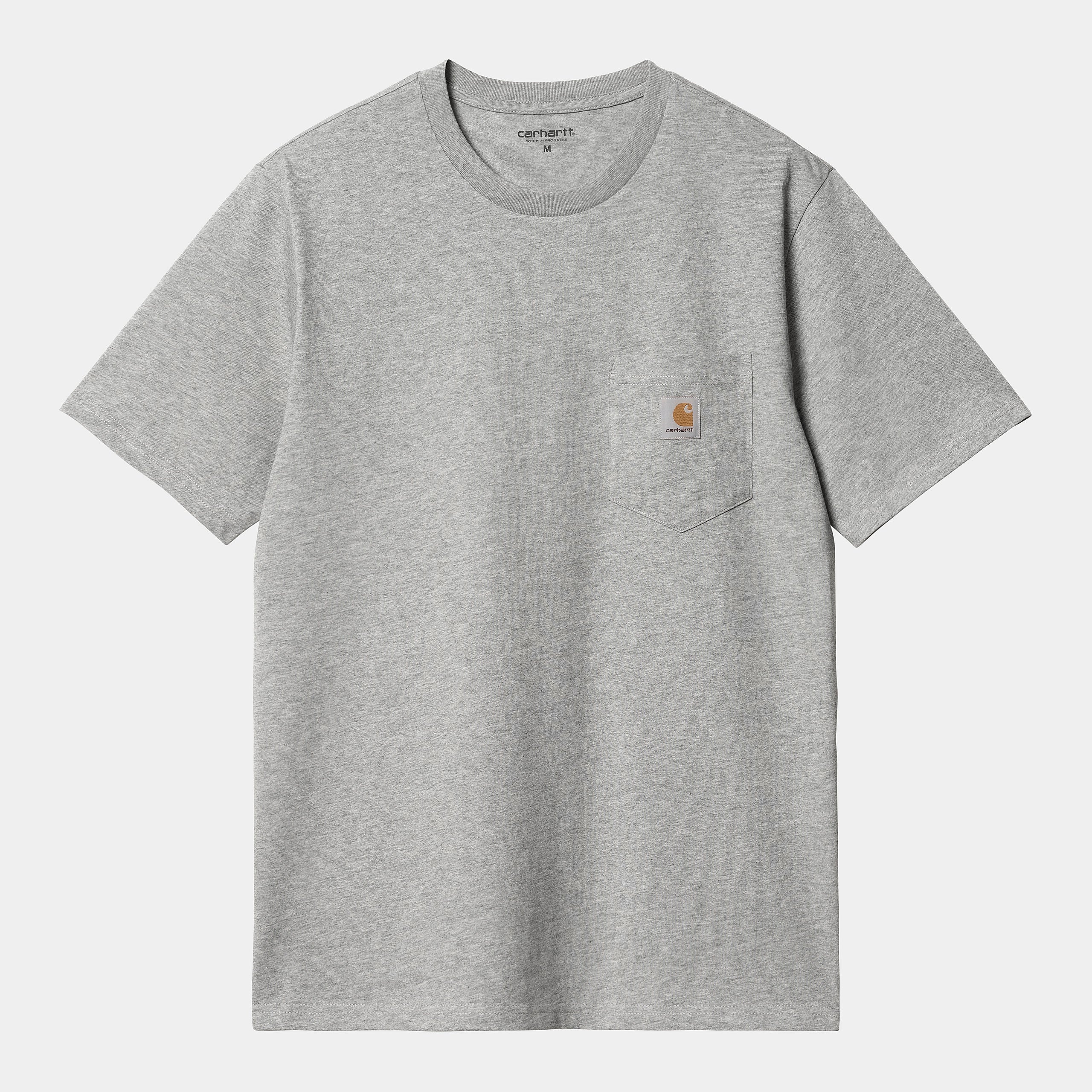 Carhartt Men's Loose Fit Heavyweight Short Sleeve Pocket T-Shirt - Grey - Durable Workwear for Construction & Outdoor Activities
