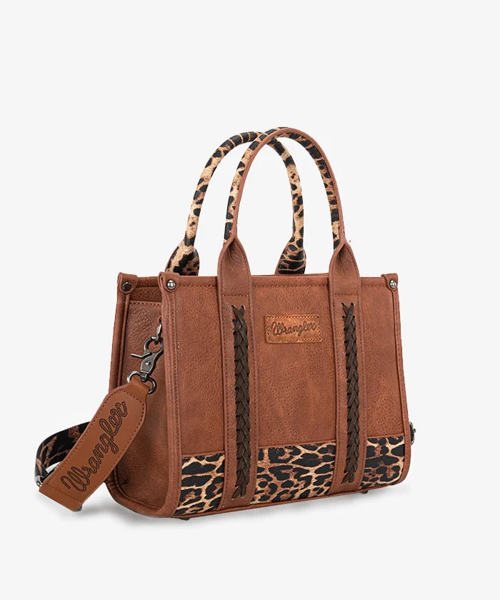 Wrangler Cow Print Crossbody Tote Bag for Women - Stylish Western Handbag for Everyday Use, Shopping & Travel