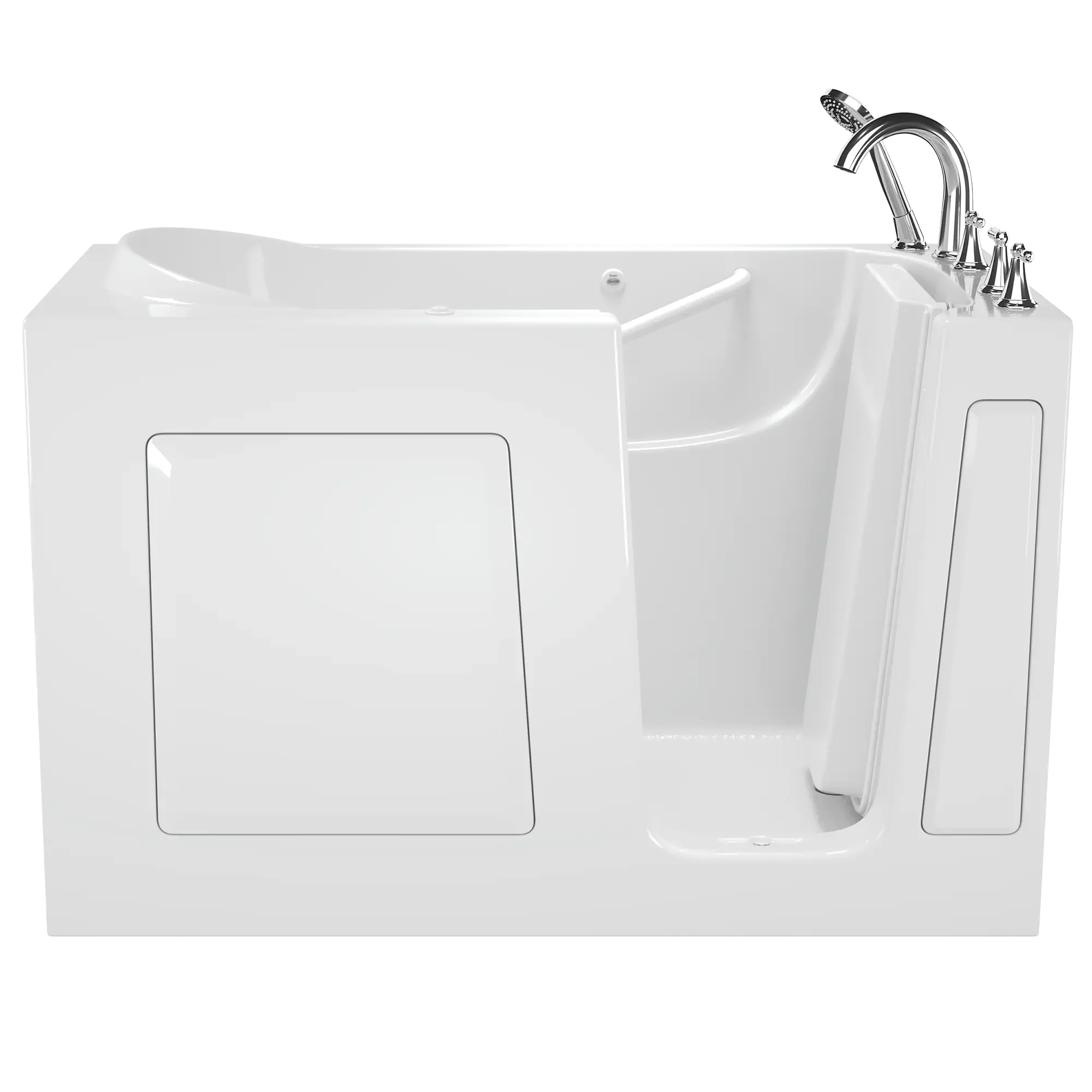 30 x 60 Inch Gelcoat Walk-in Bathtub with Whirlpool System - Right Hand Drain & Faucet Included | Ideal for Elderly & Mobility Support, Spa-Like Relaxation at Home