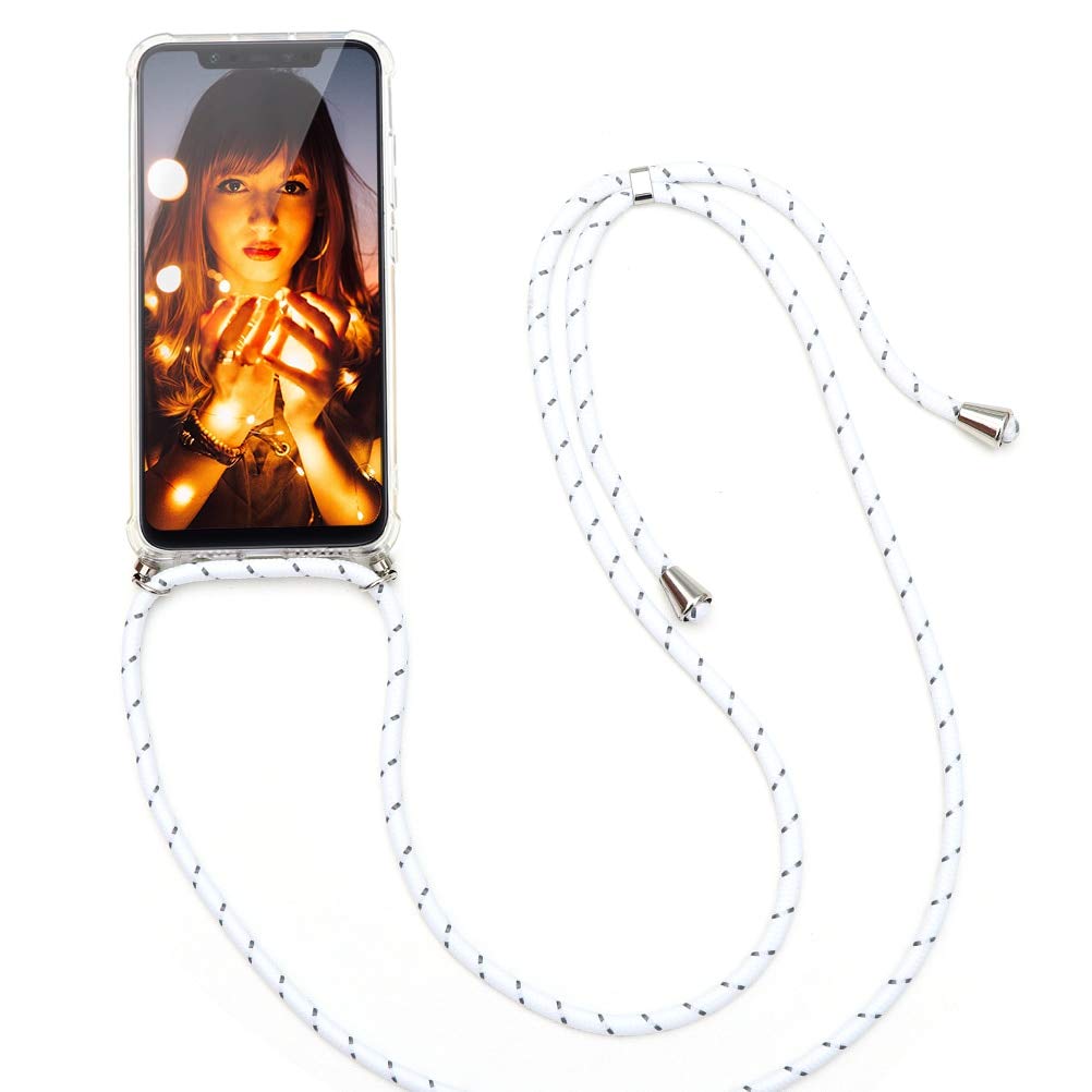 Premium Clear TPU Lanyard Phone Case for Xiaomi Pocophone F1 - Shockproof Transparent Cover with Adjustable Neck Strap & Crossbody Cord | Perfect for Travel, Work, Gym & Outdoor Activities