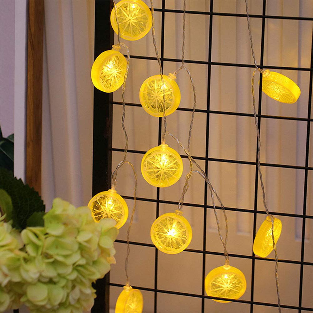 Lemon Slice Shaped LED String Lights - 3 Pack Yellow Decorative Lights for Christmas Party, Home, Garden & Indoor Festive Decor | Perfect for Bedroom, Wedding, Patio & Holiday Lighting