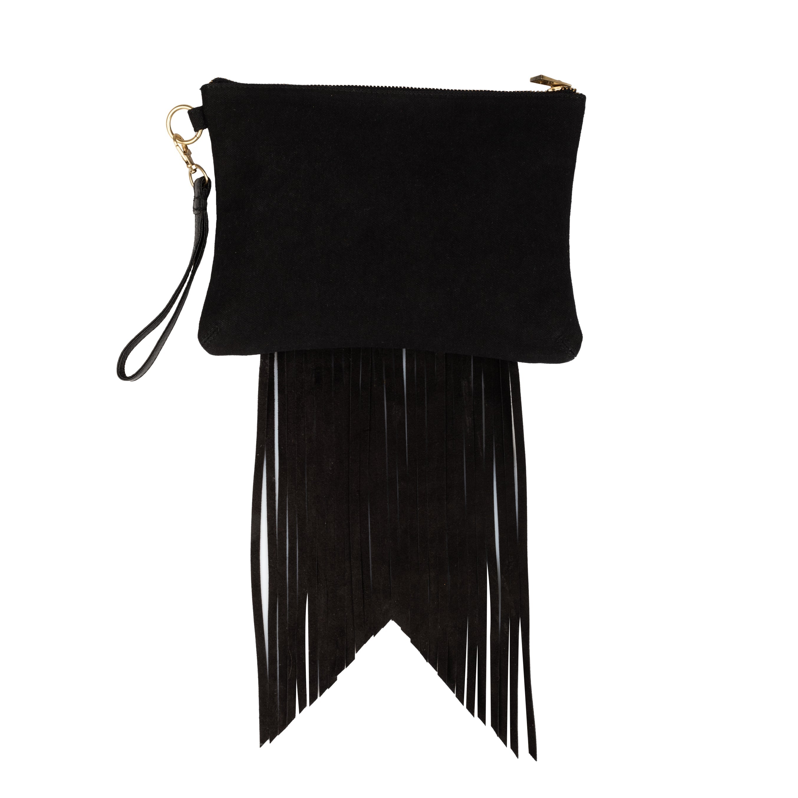 Bohemian Style Dixie Pouch with Leather Fringe - Crossbody Bag for Women | Perfect for Music Festivals, Travel & Everyday Use