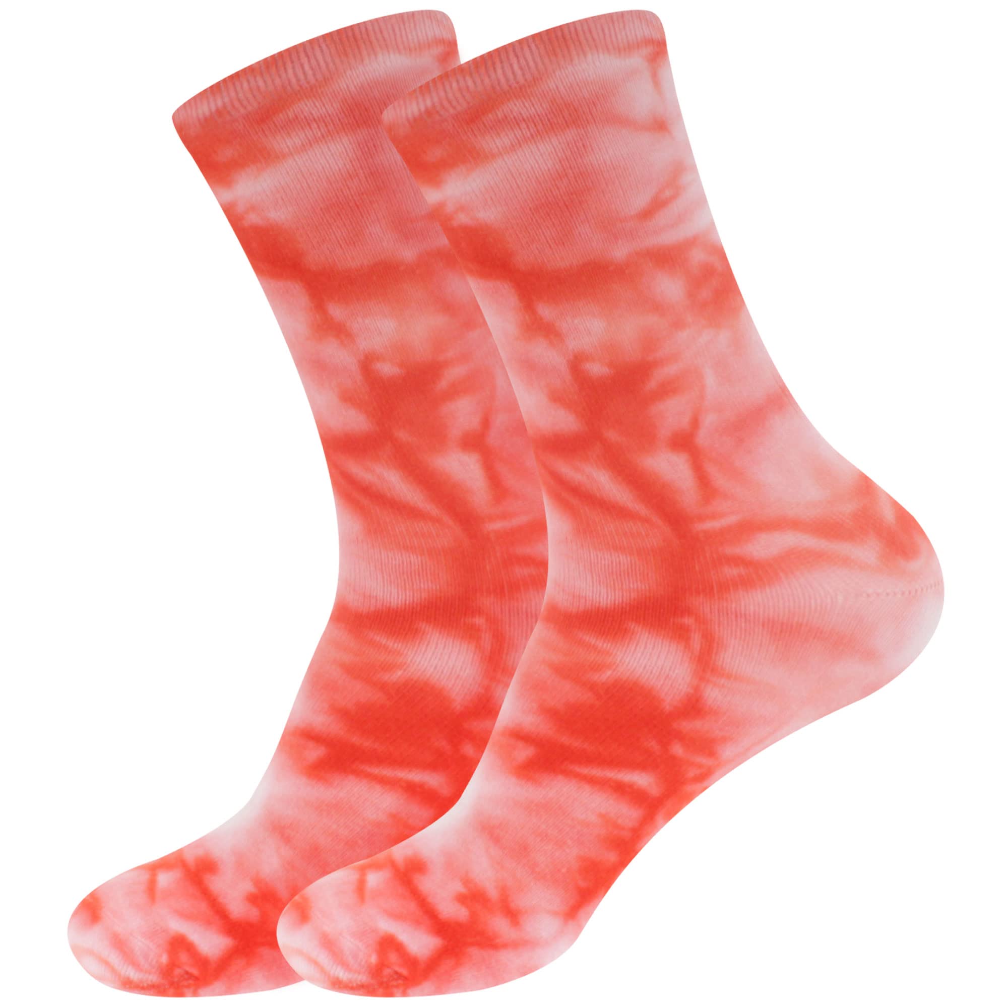 BambooMN Women's Tie-Dye Athletic Crew Socks - Soft Bamboo Fiber Sports Socks for Running, Yoga & Workout - Breathable & Comfortable Gym Socks for Women