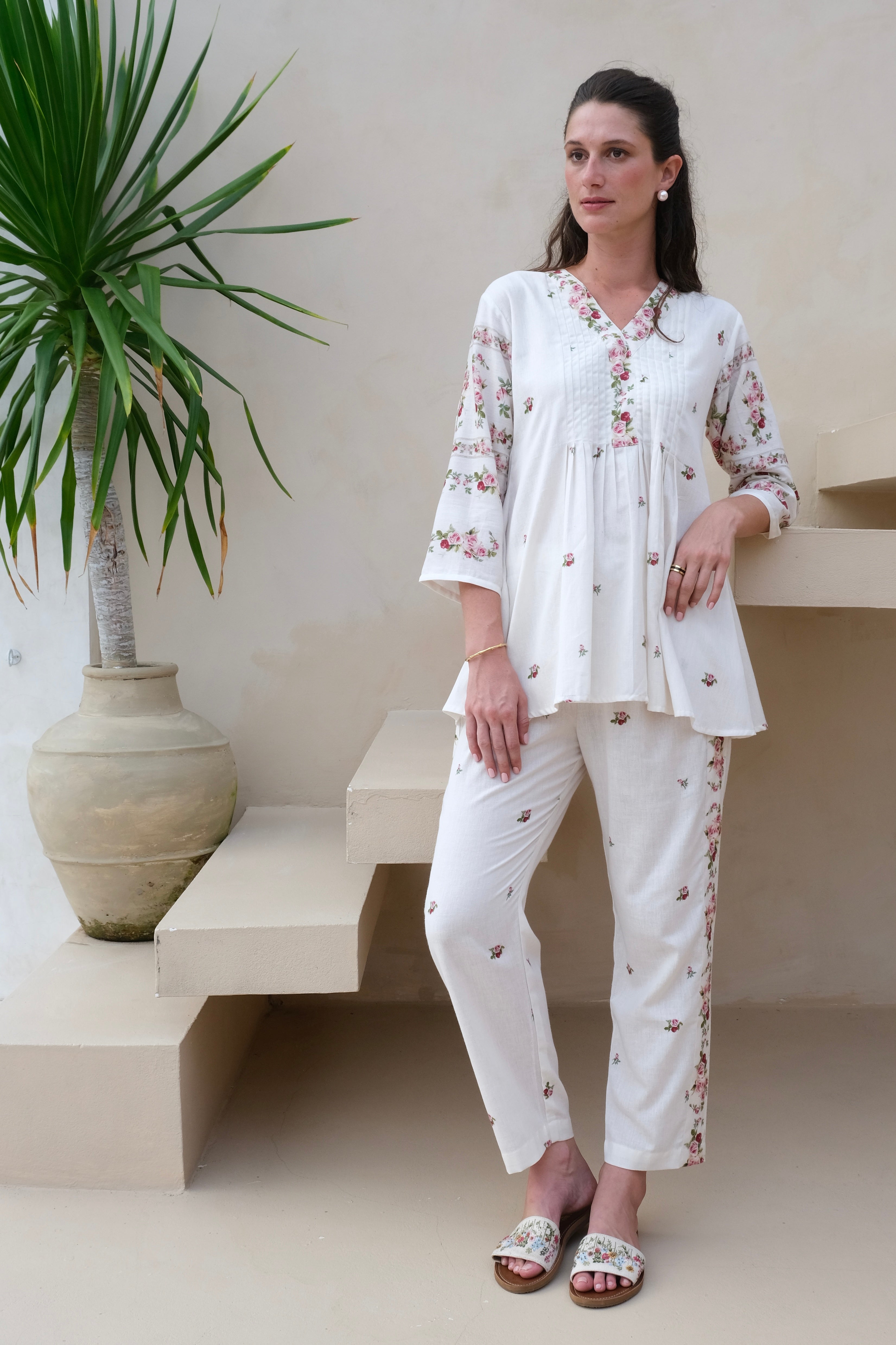Rose Noir Top - Elegant Black Floral Blouse for Women | Perfect for Date Night, Office Wear & Special Occasions