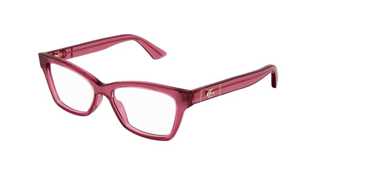 Gucci GG0634O 005 Burgundy Cat Eye Rectangular Women's Eyeglasses